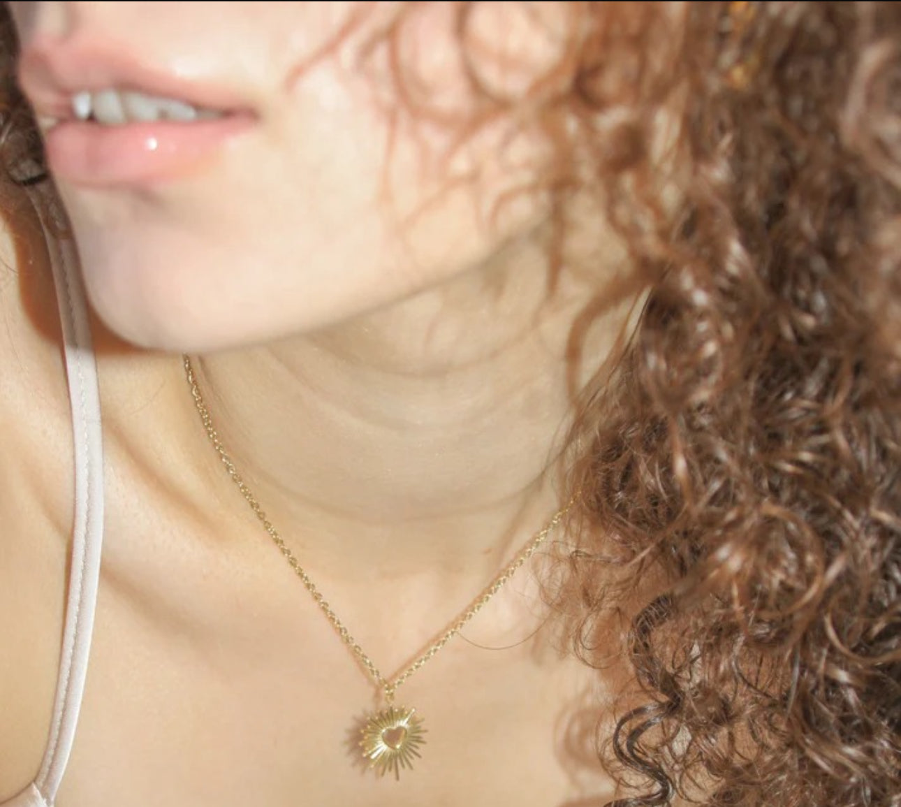 Sun heart necklace