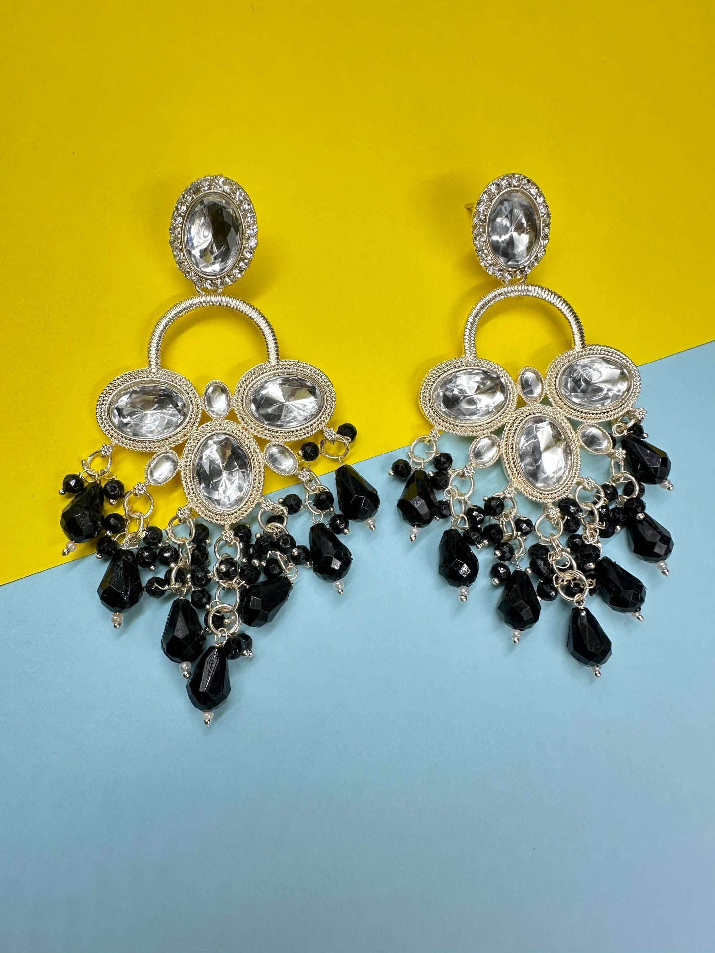 Black Chandbali Earring