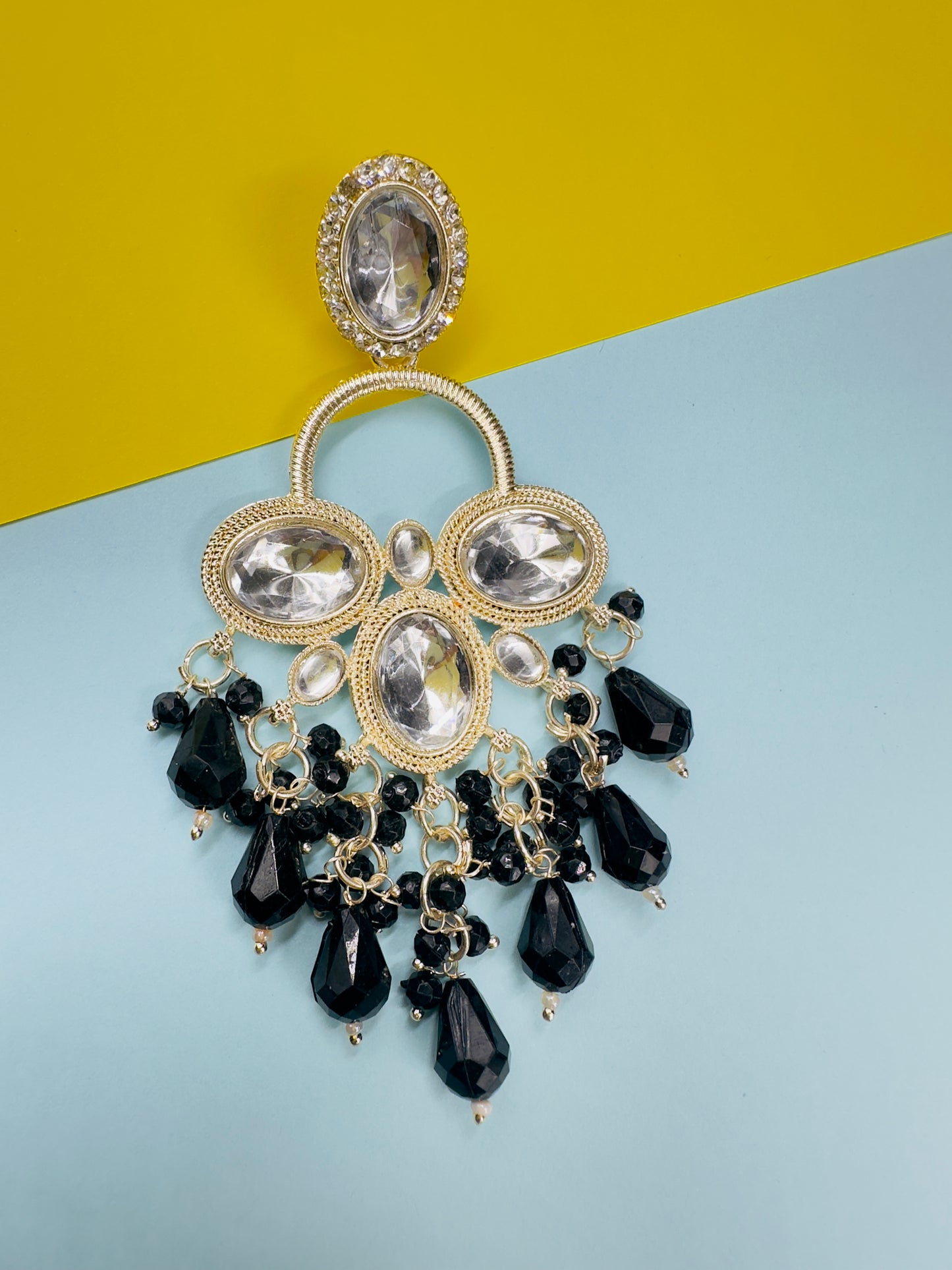 Black Chandbali Earring