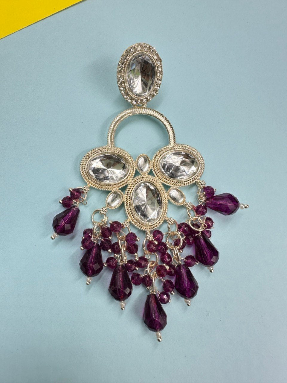 Violet Chandbali Earrings