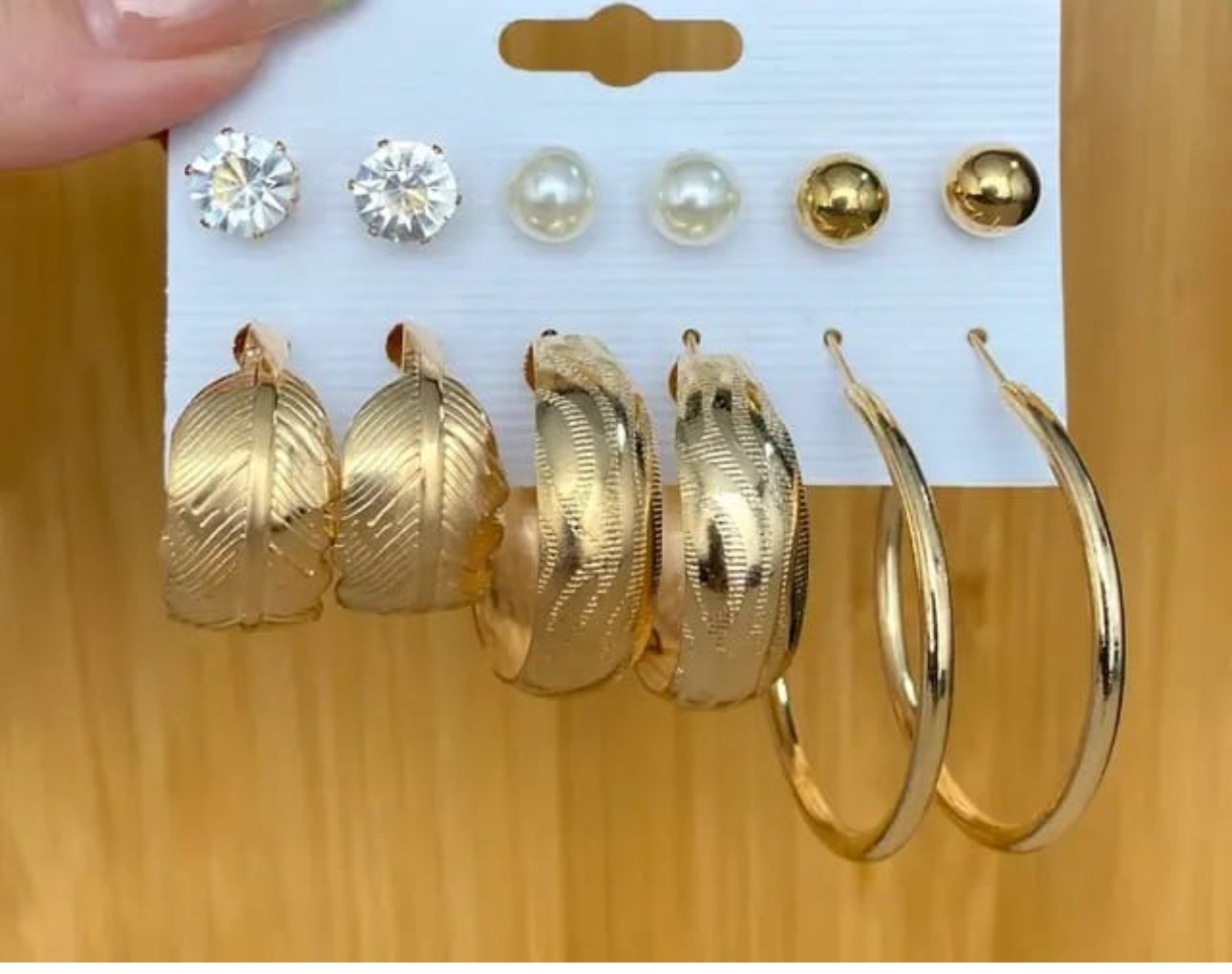 Korean earrings combo set