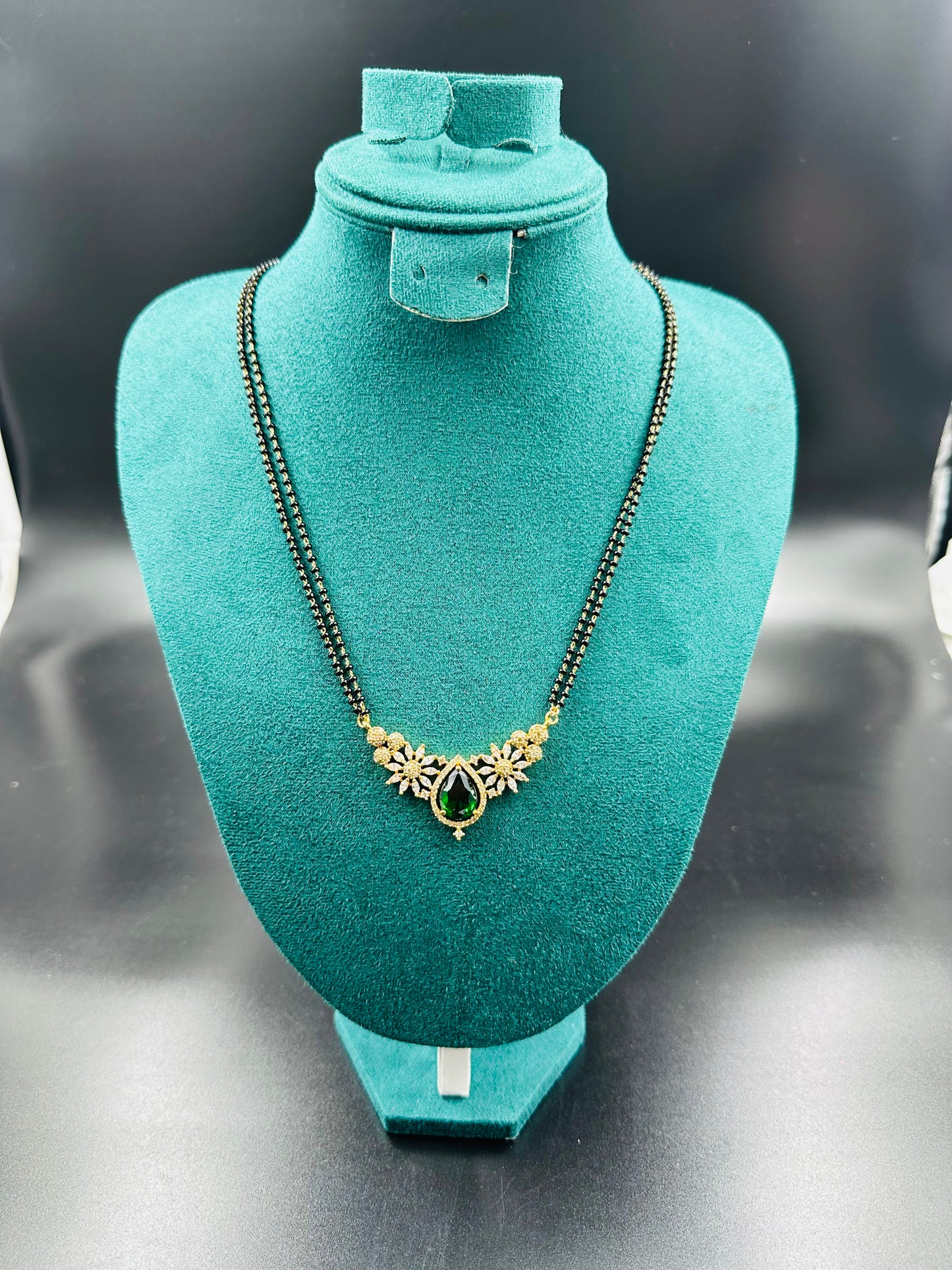 Green Double layer Mangalsutra