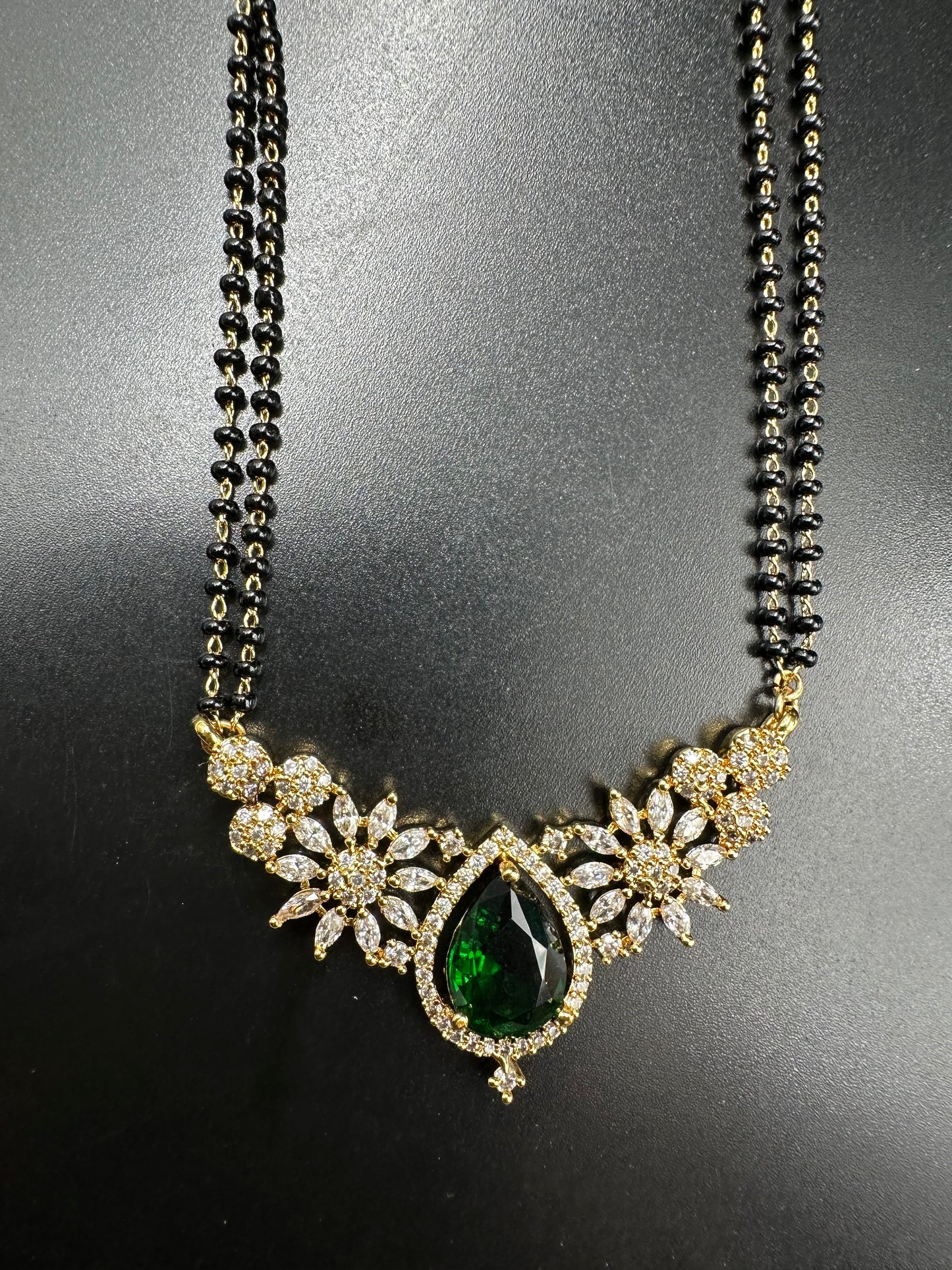 Green Double layer Mangalsutra