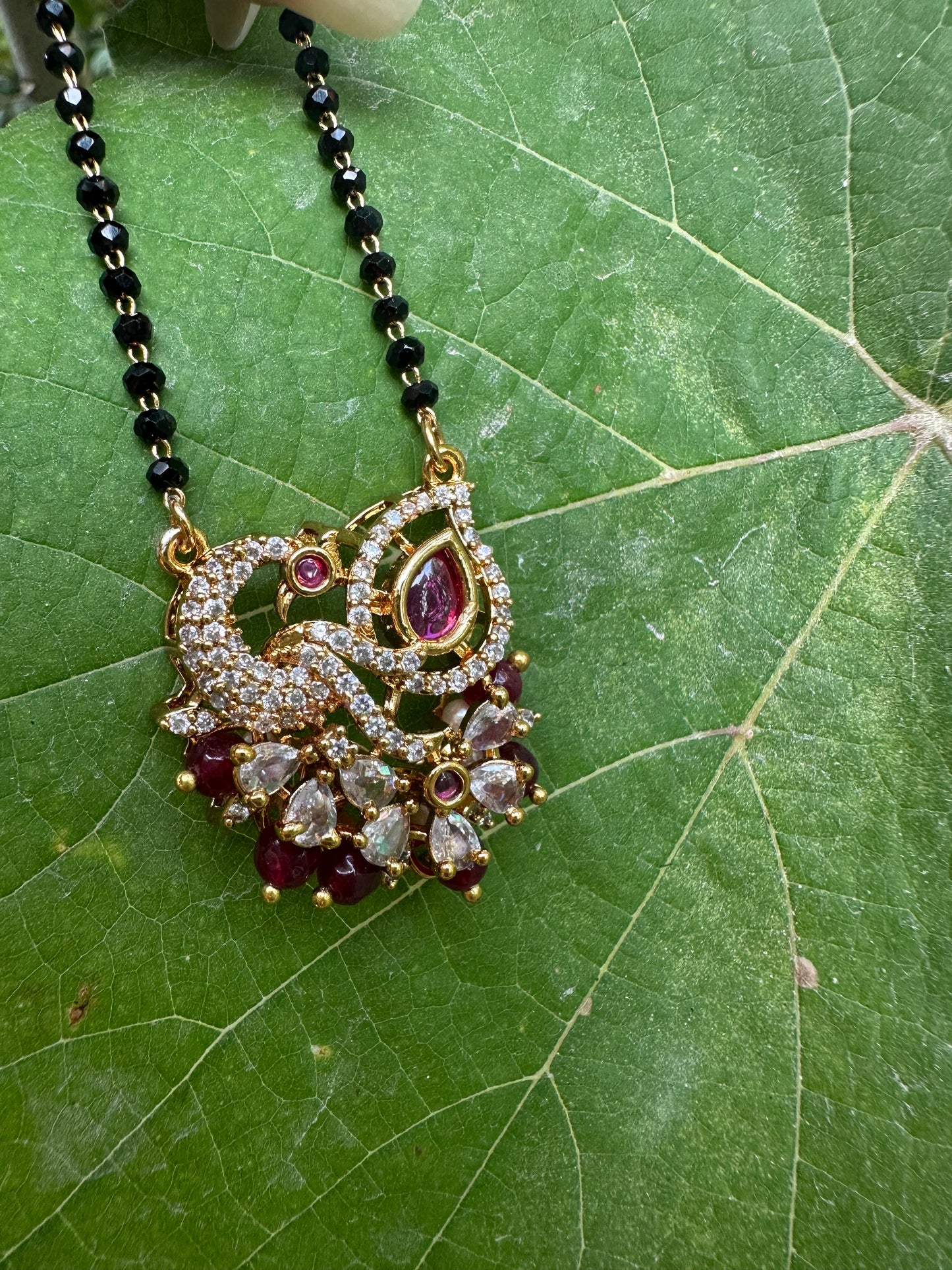 Apurva ruby Mangalsutra set