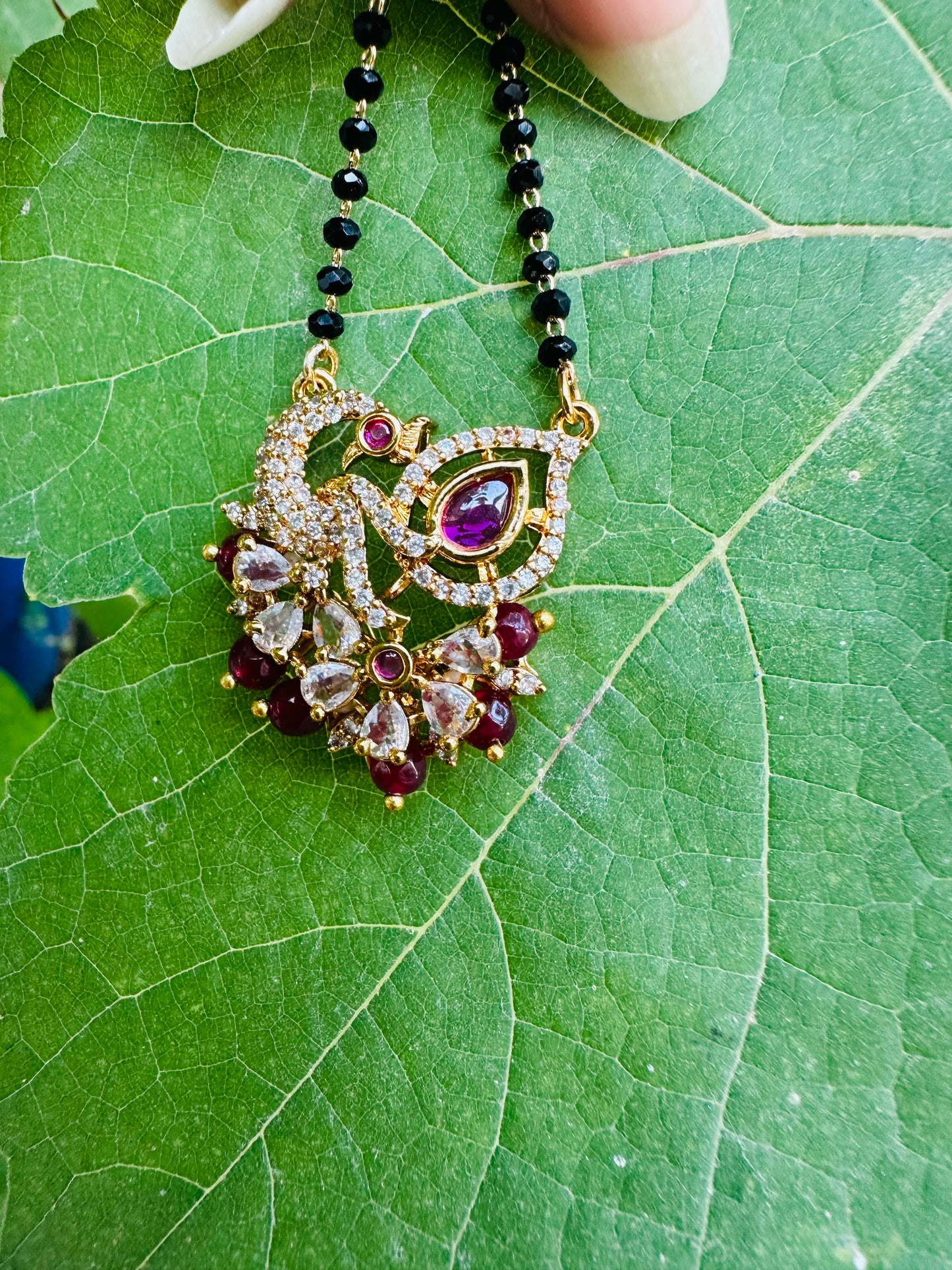 Apurva ruby Mangalsutra set