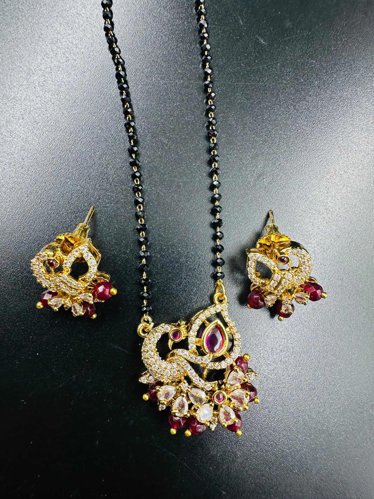 Apurva ruby Mangalsutra set