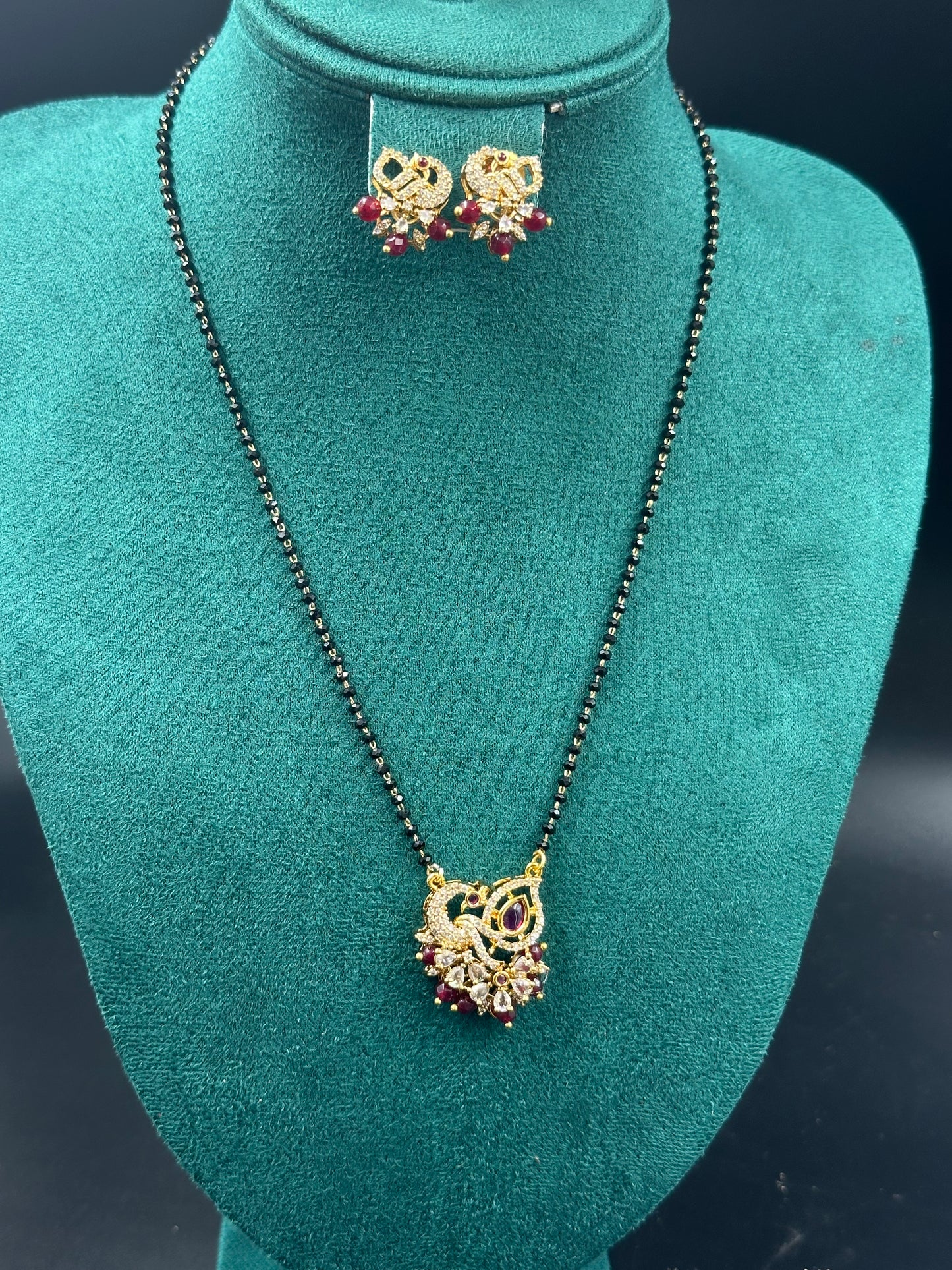 Apurva ruby Mangalsutra set