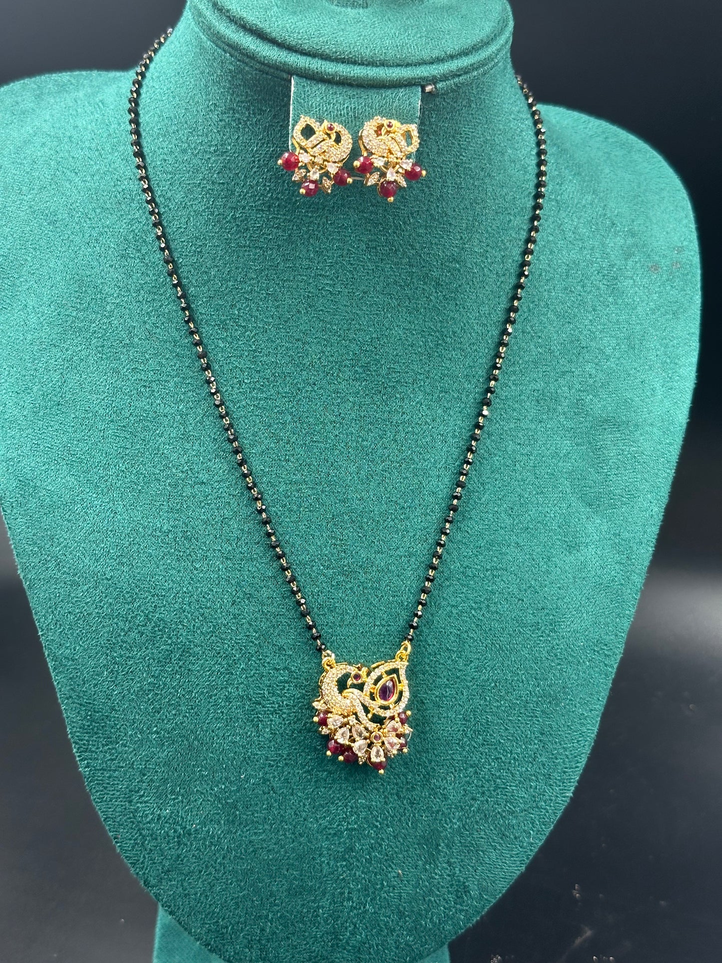 Apurva ruby Mangalsutra set