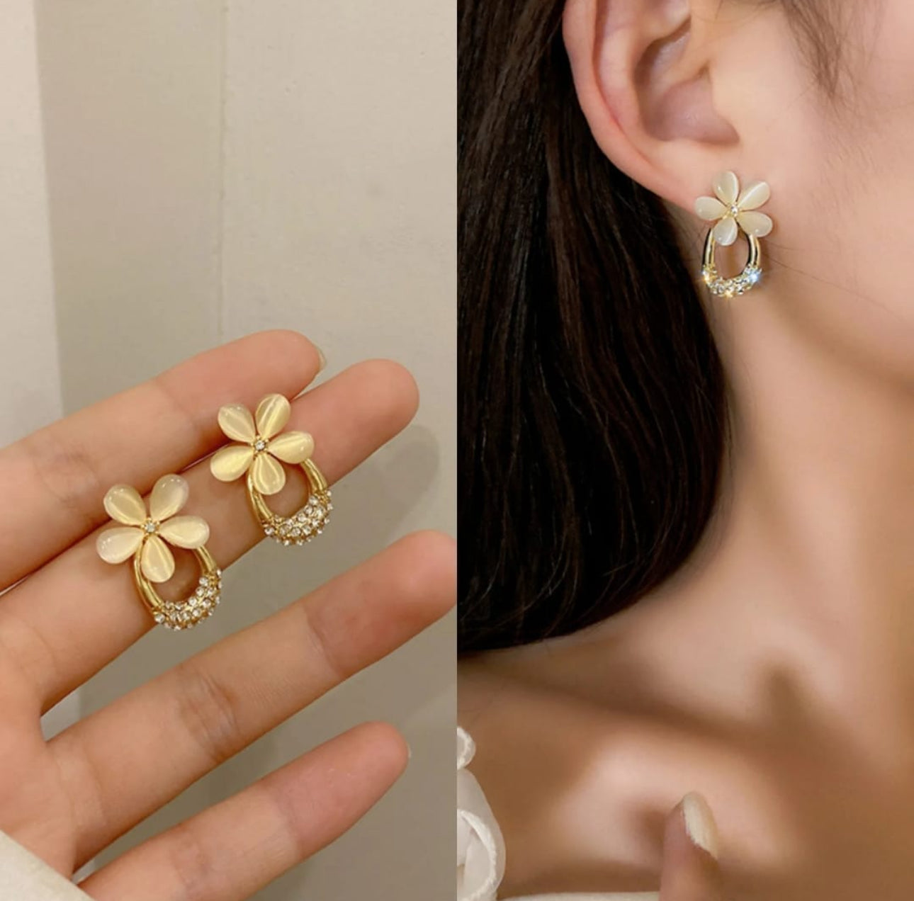 flower stud earrings