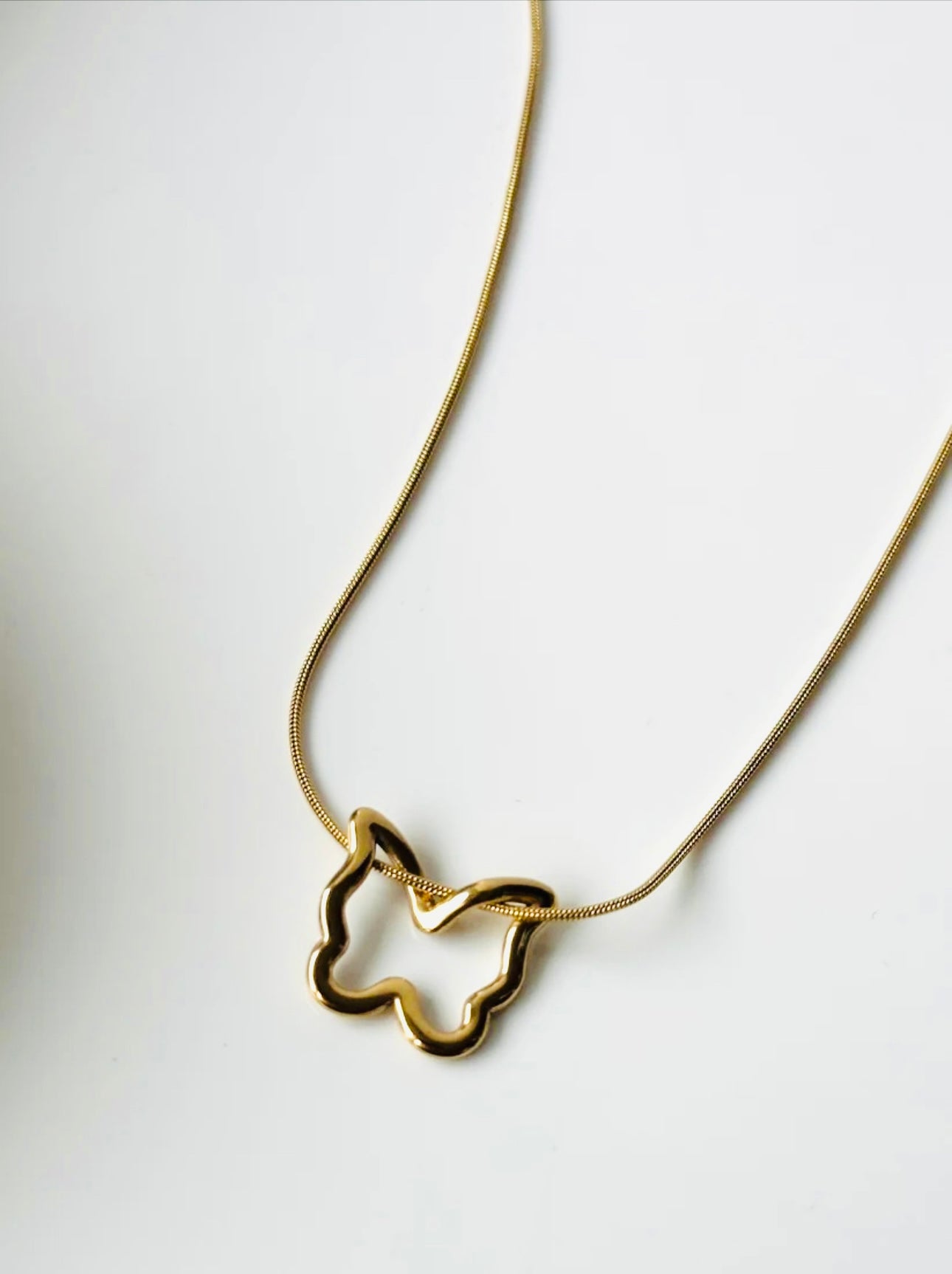 Trendy geometric anti tarnish necklace