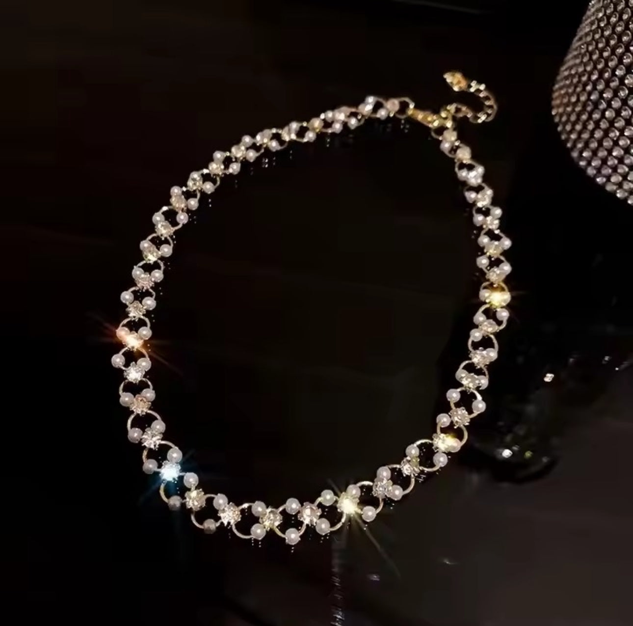 Luxury rhinestones shiny Choker necklace