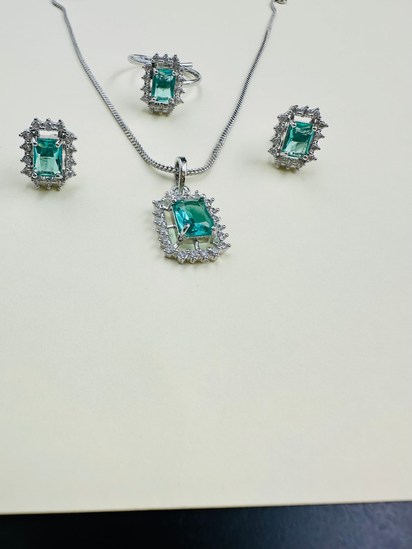 Mint American Diamond Necklace set