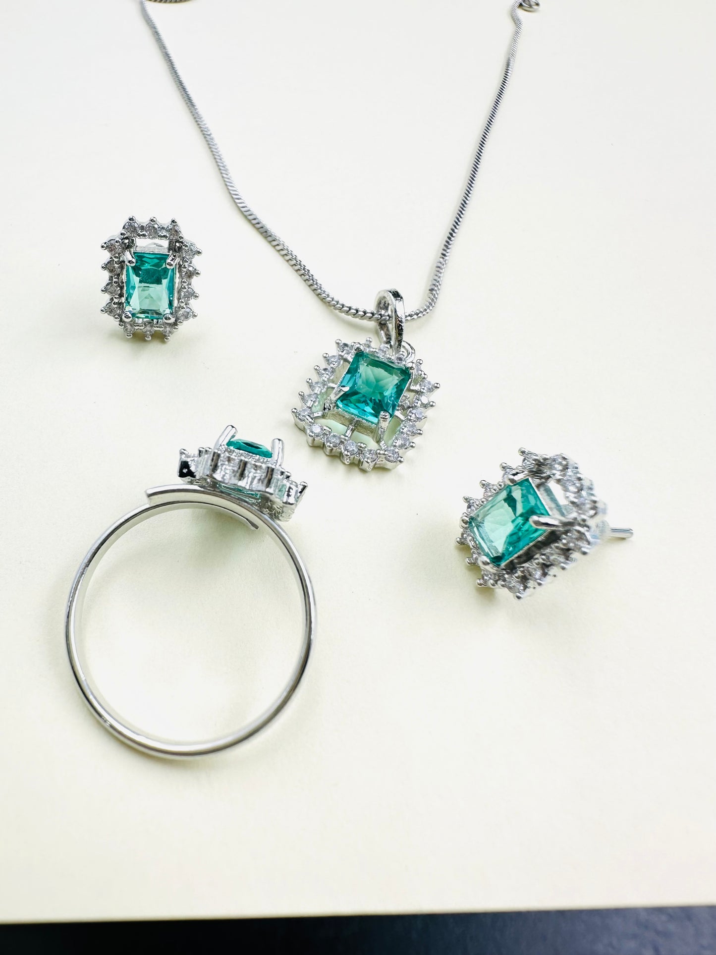 Mint American Diamond Necklace set