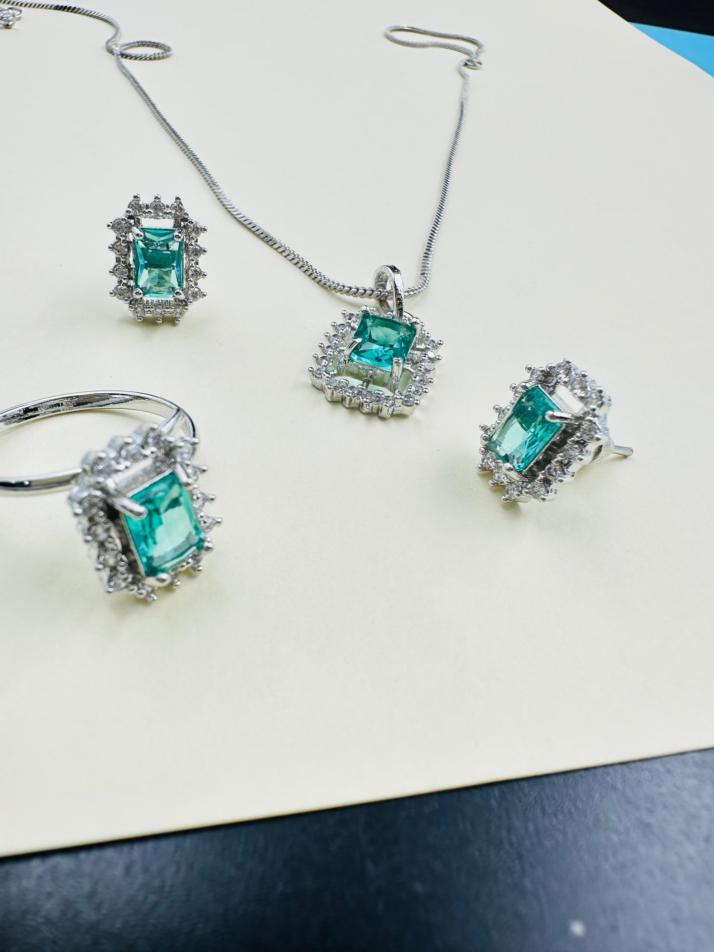 Mint American Diamond Necklace set