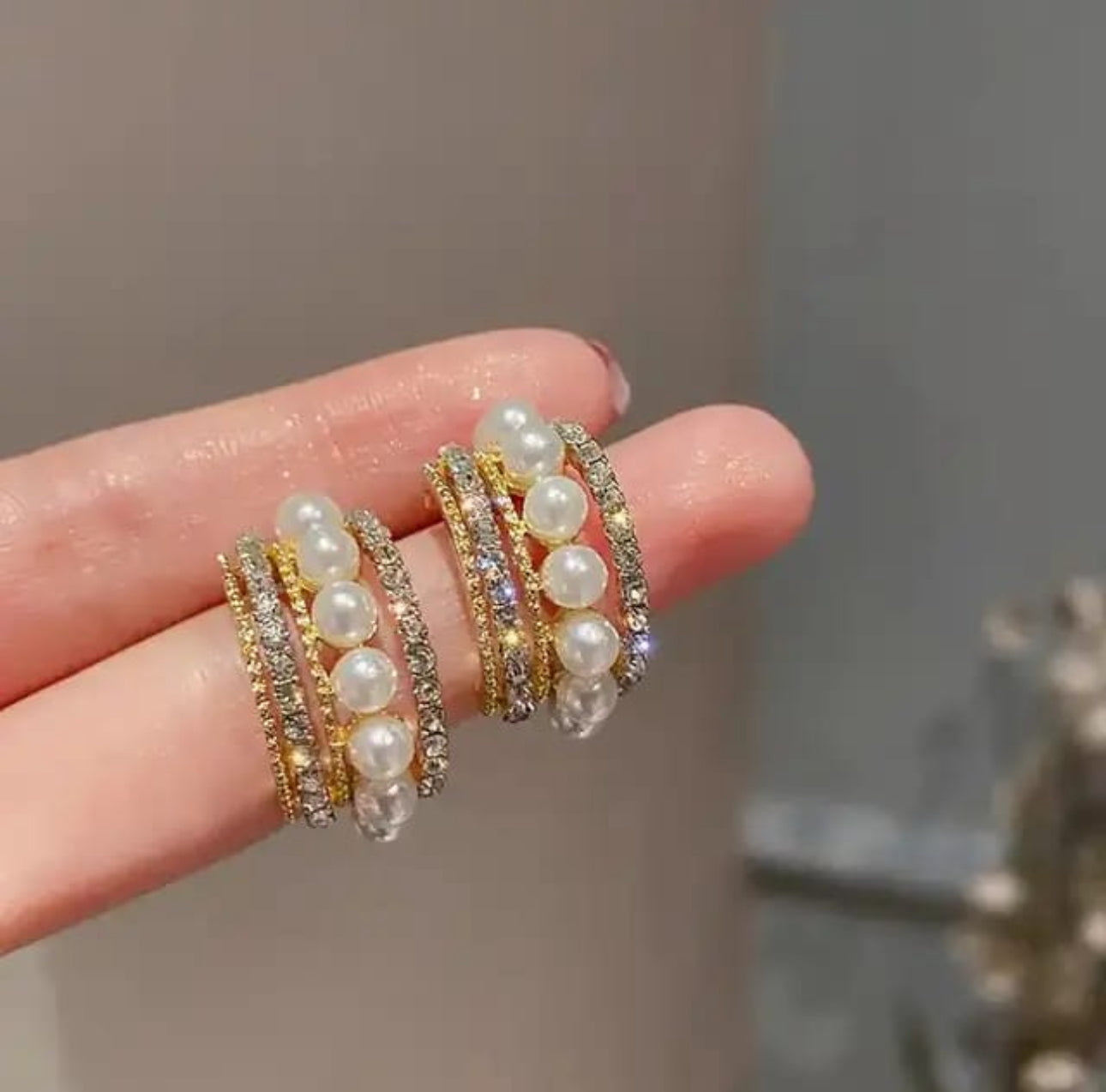 Trendy Korean stud earrings