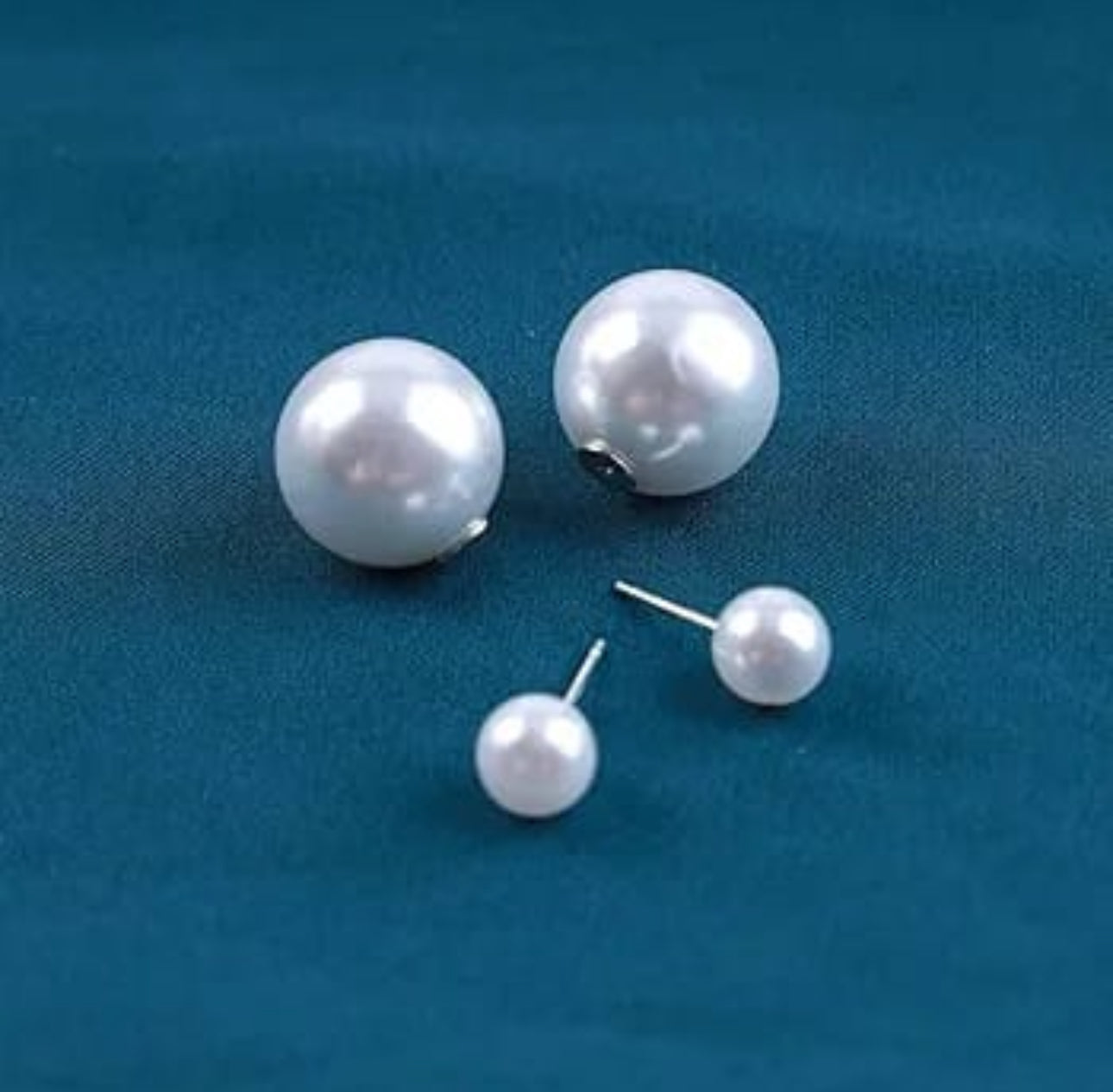 Trendy Korean Pearl stud earrings