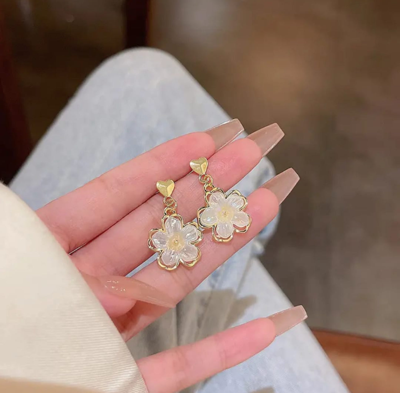 Trendy korean flower dangler