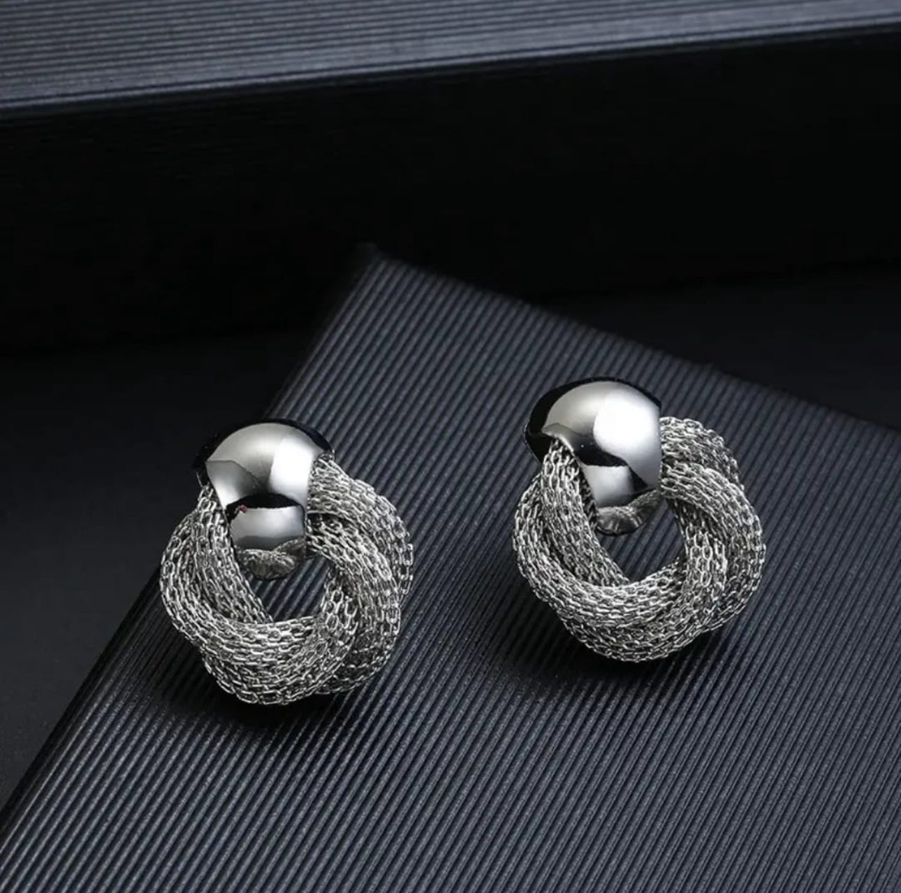 Silver Pearl stud Korean earrings