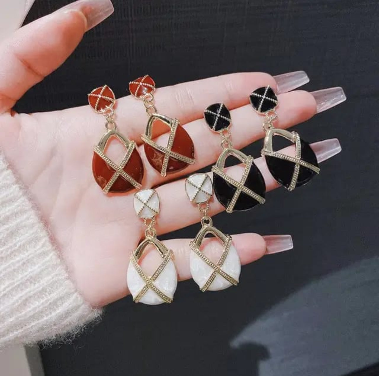 Trendy Korean earrings combo set of 3 earrings