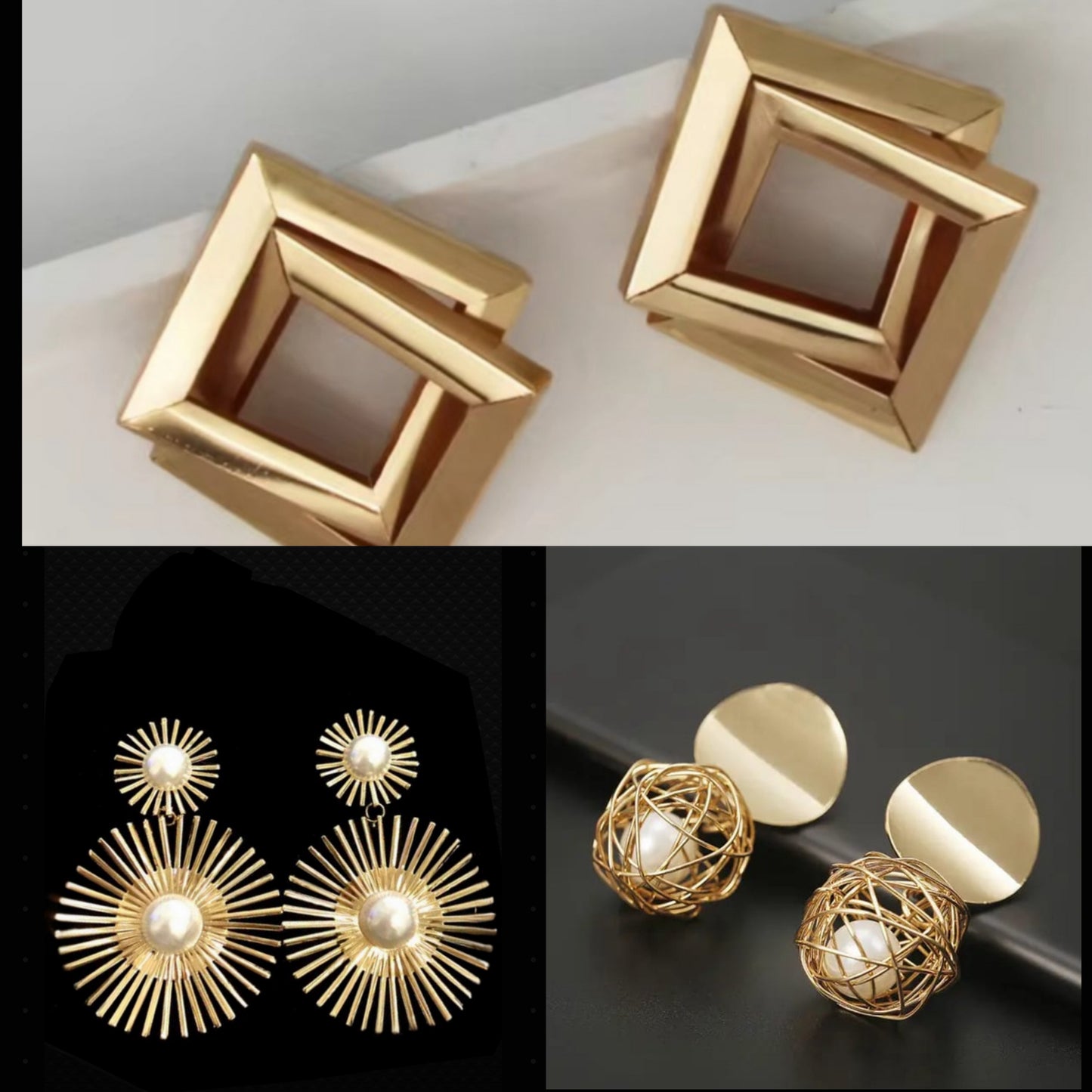Trendy Korean earrings combo set of 3 earrings
