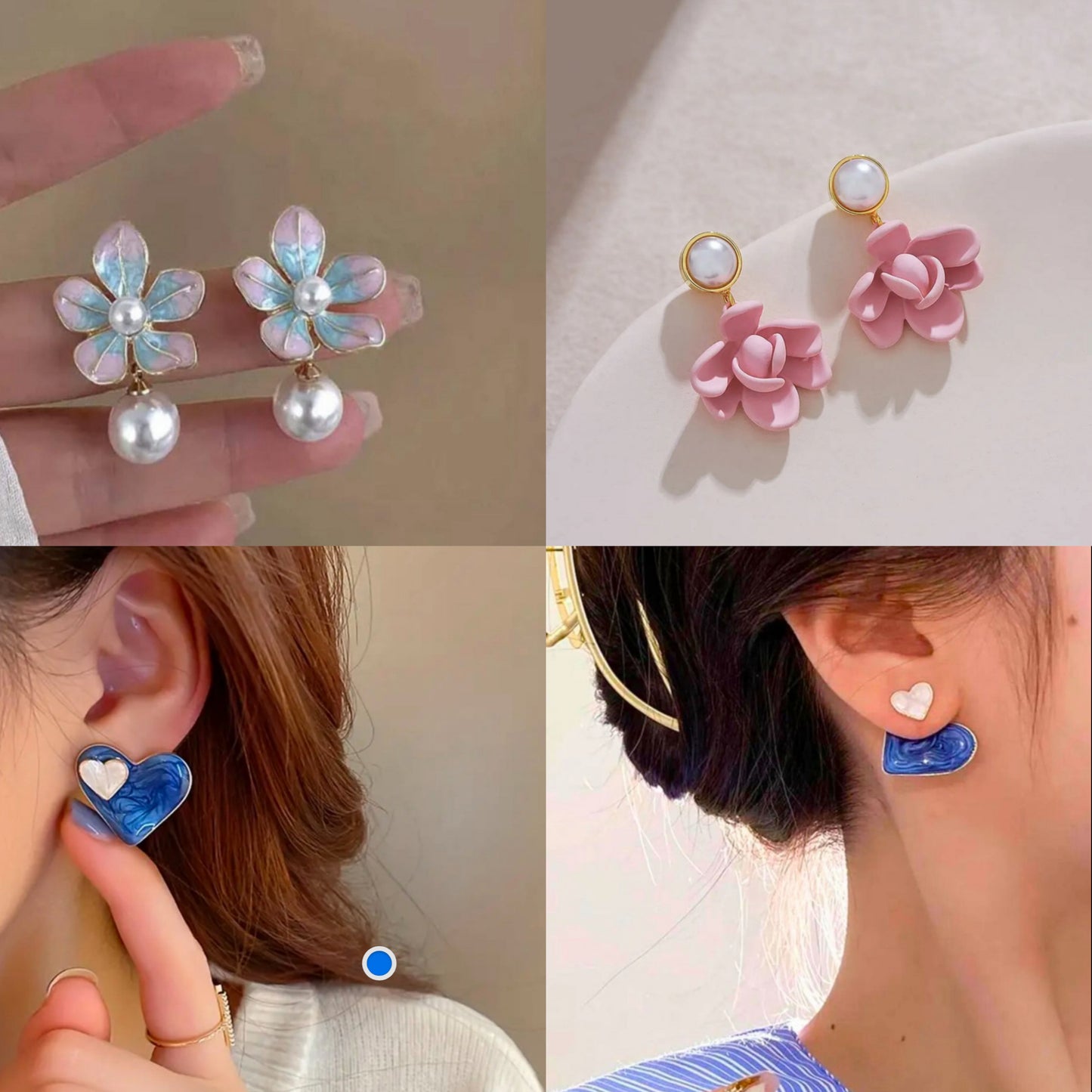 Trendy Korean earrings combo set of 3 earrings