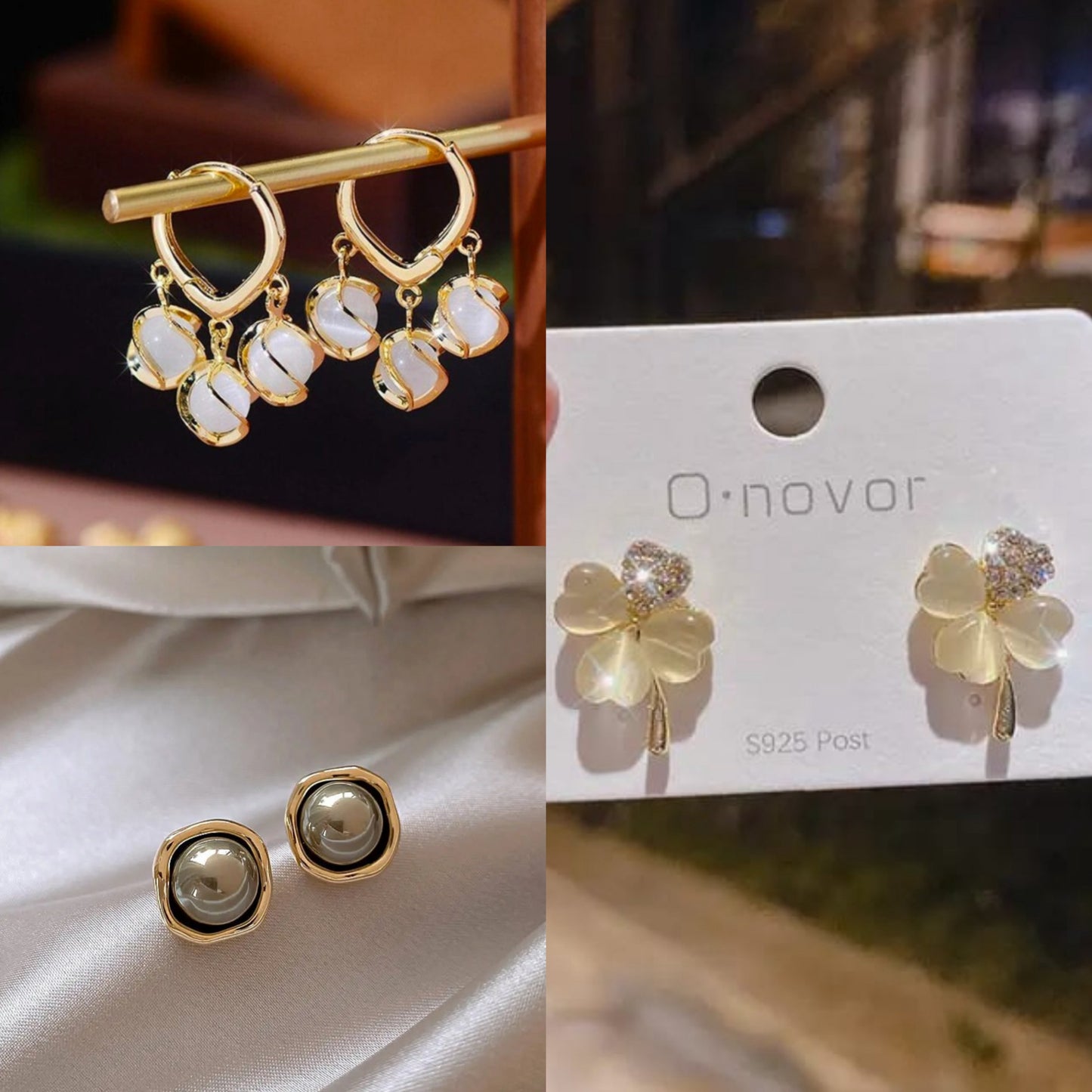 Trendy Korean earrings combo set of 3 earrings