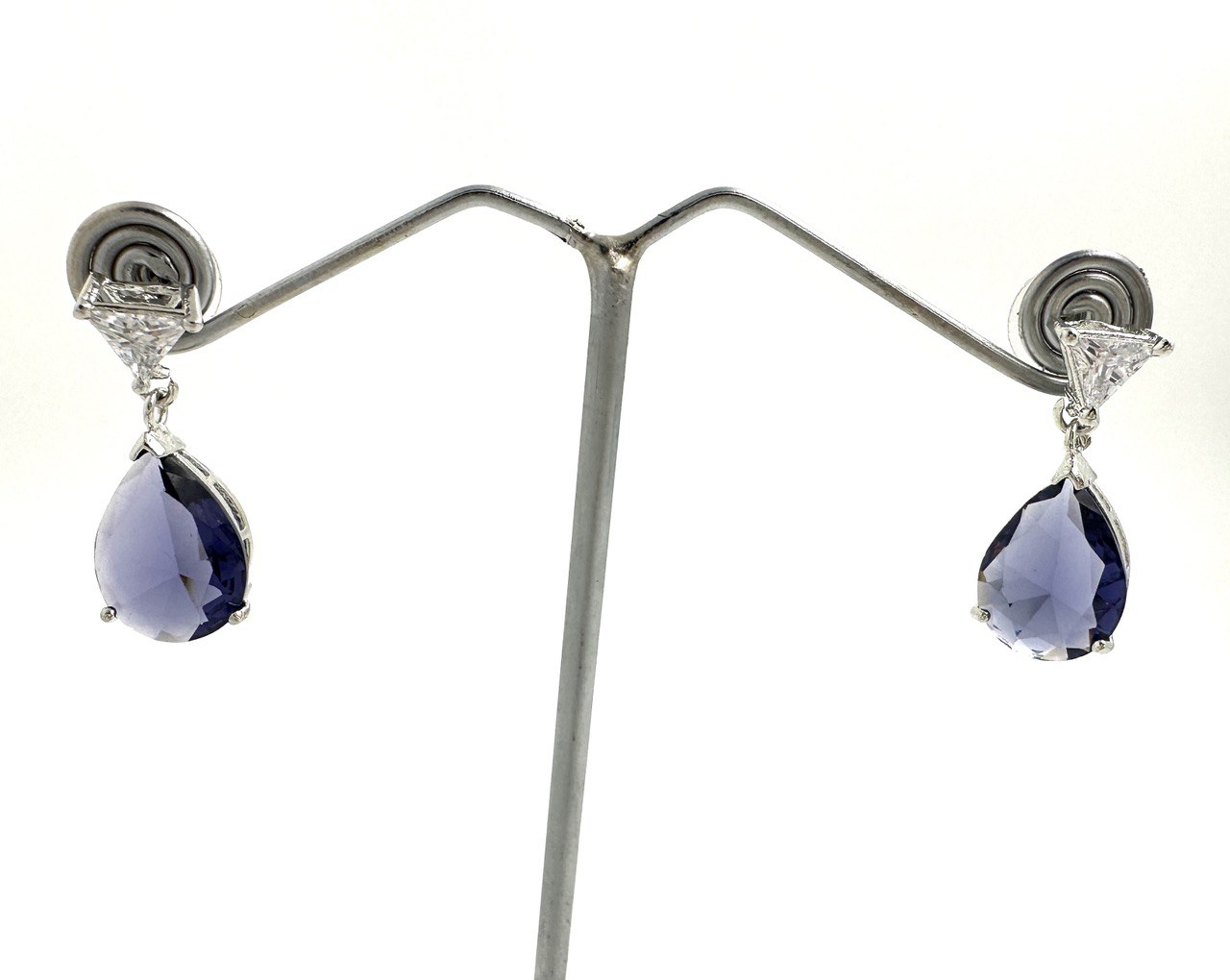 Purple American diamond dangler