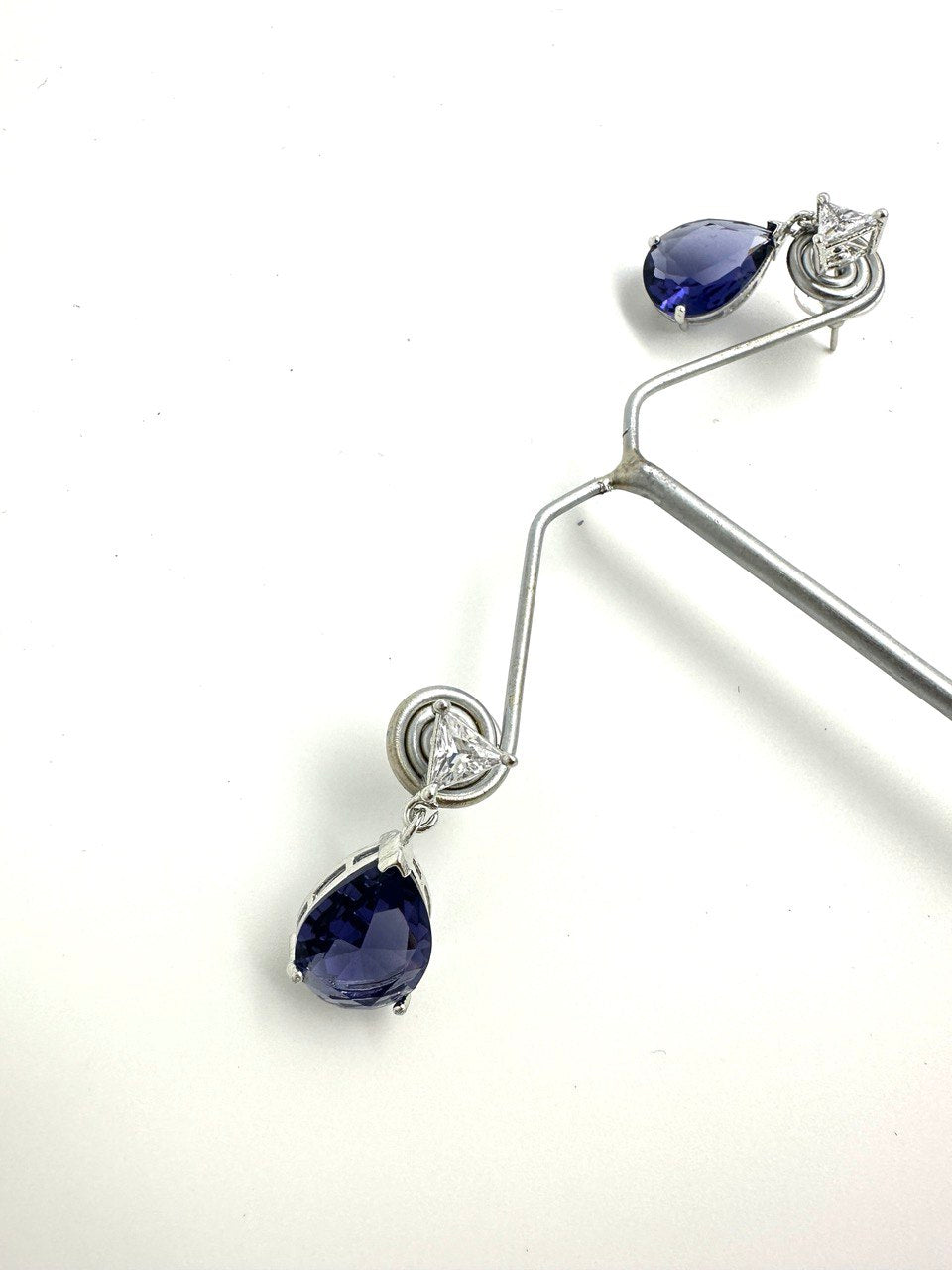 Purple American diamond dangler