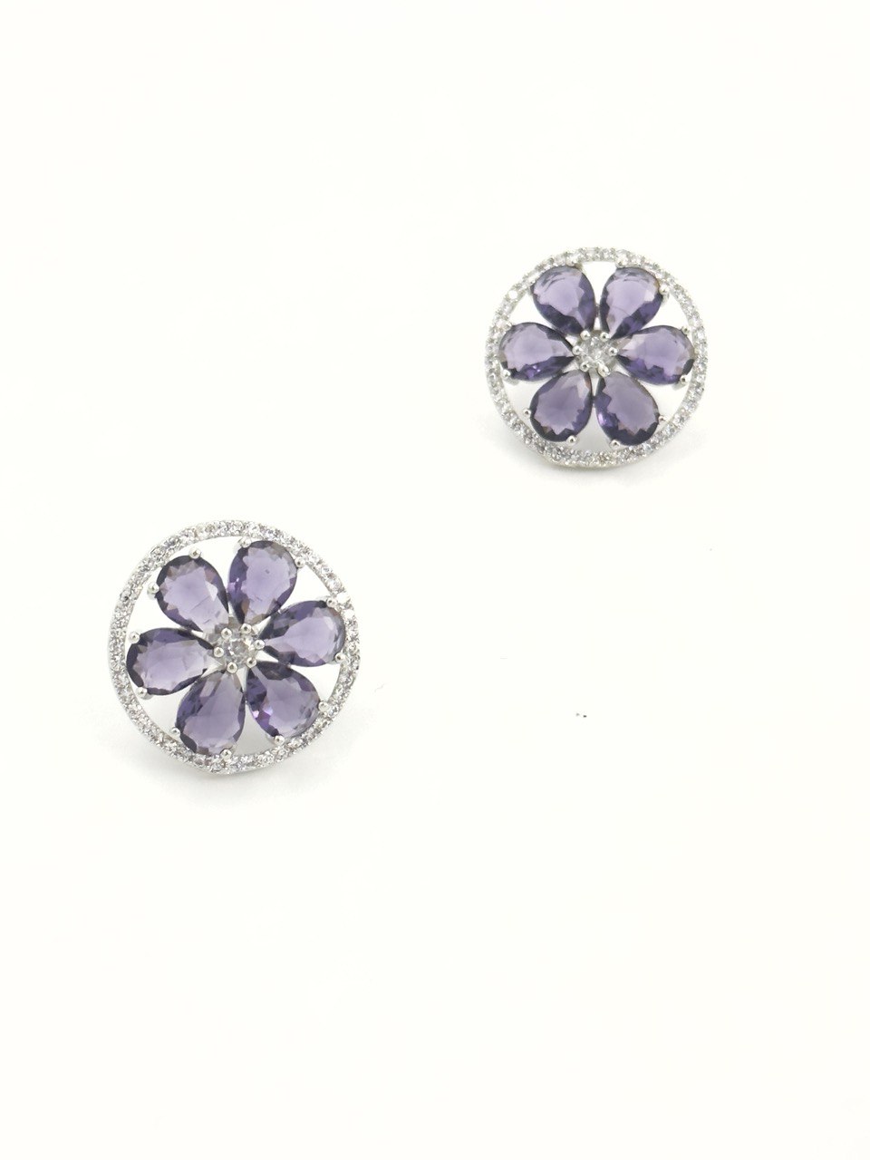 Purple American Diamond studs