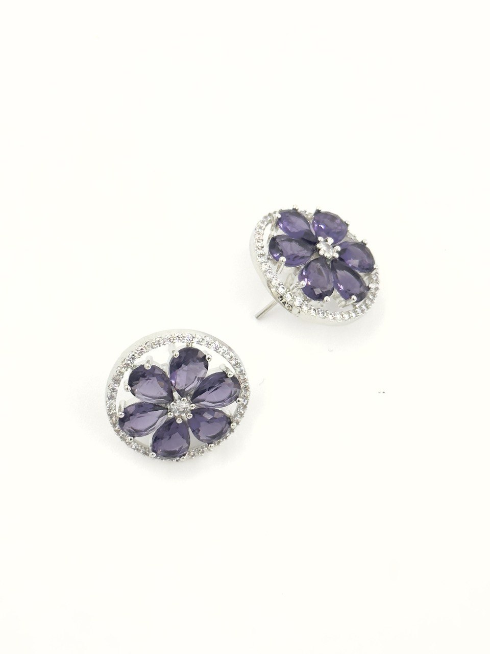 Purple American Diamond studs