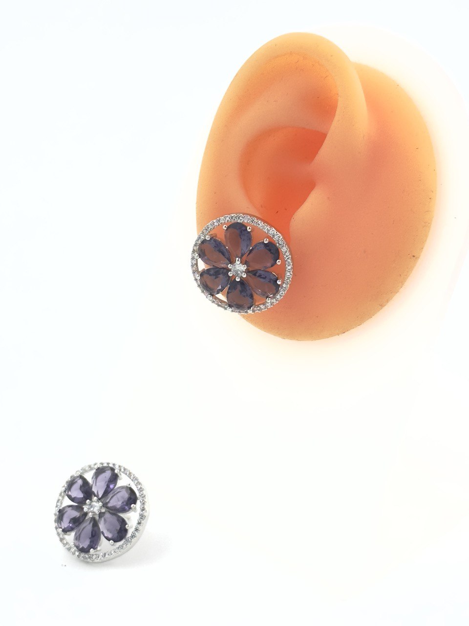 Purple American Diamond studs