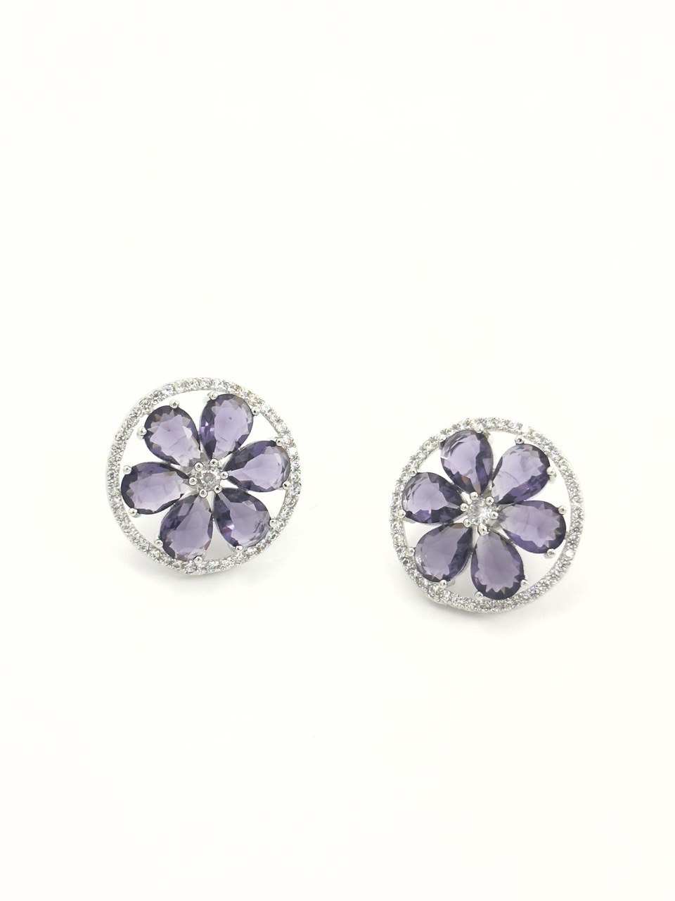 Purple American Diamond studs