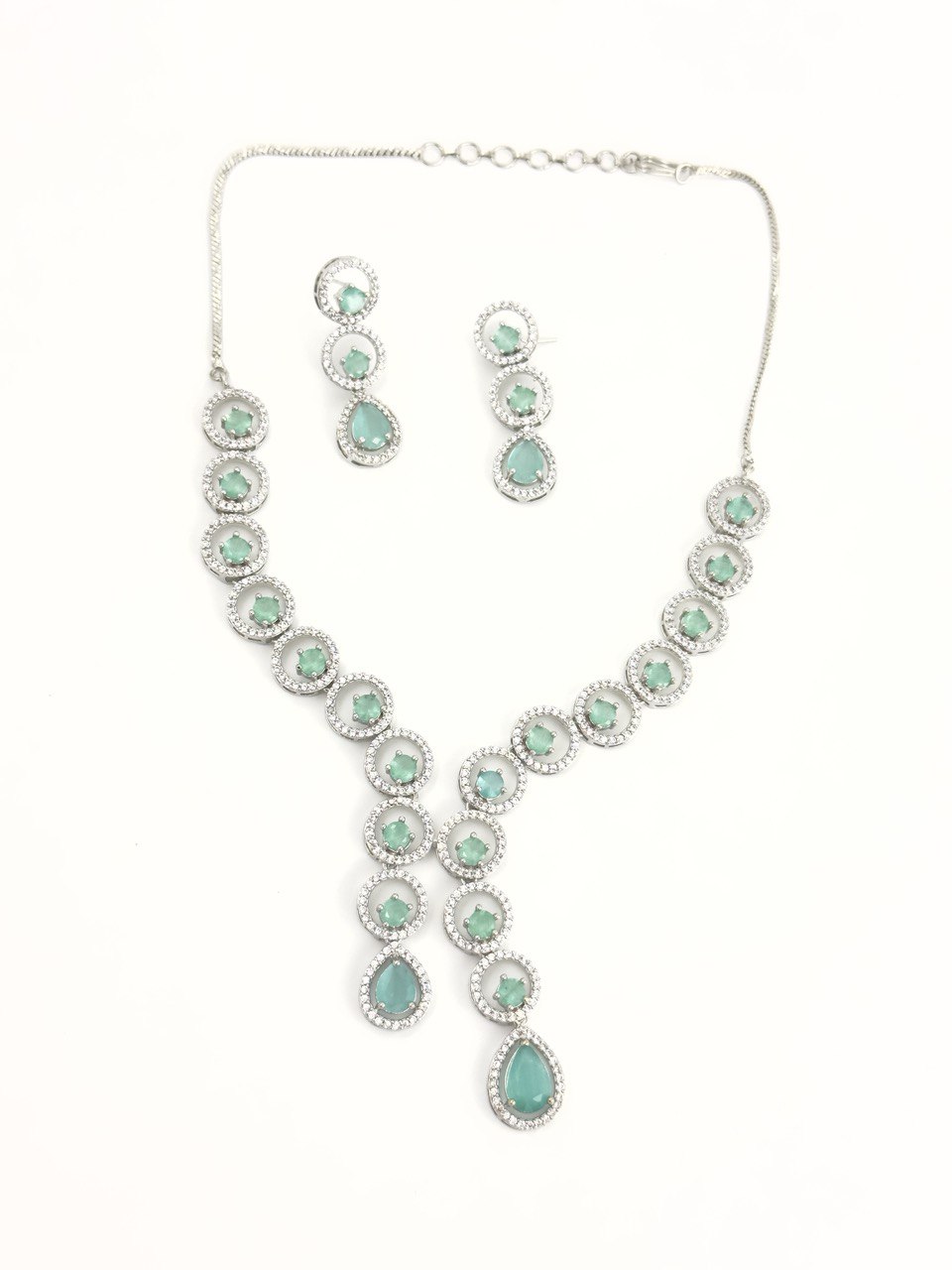 Mint American Diamond Necklace set