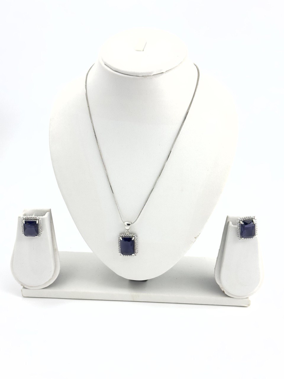 Purple American Diamond Necklace set