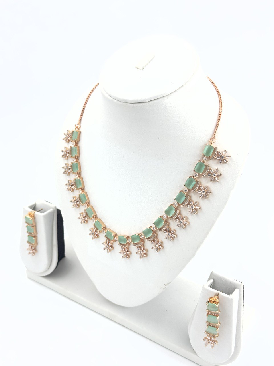 mint American Diamond Necklace set