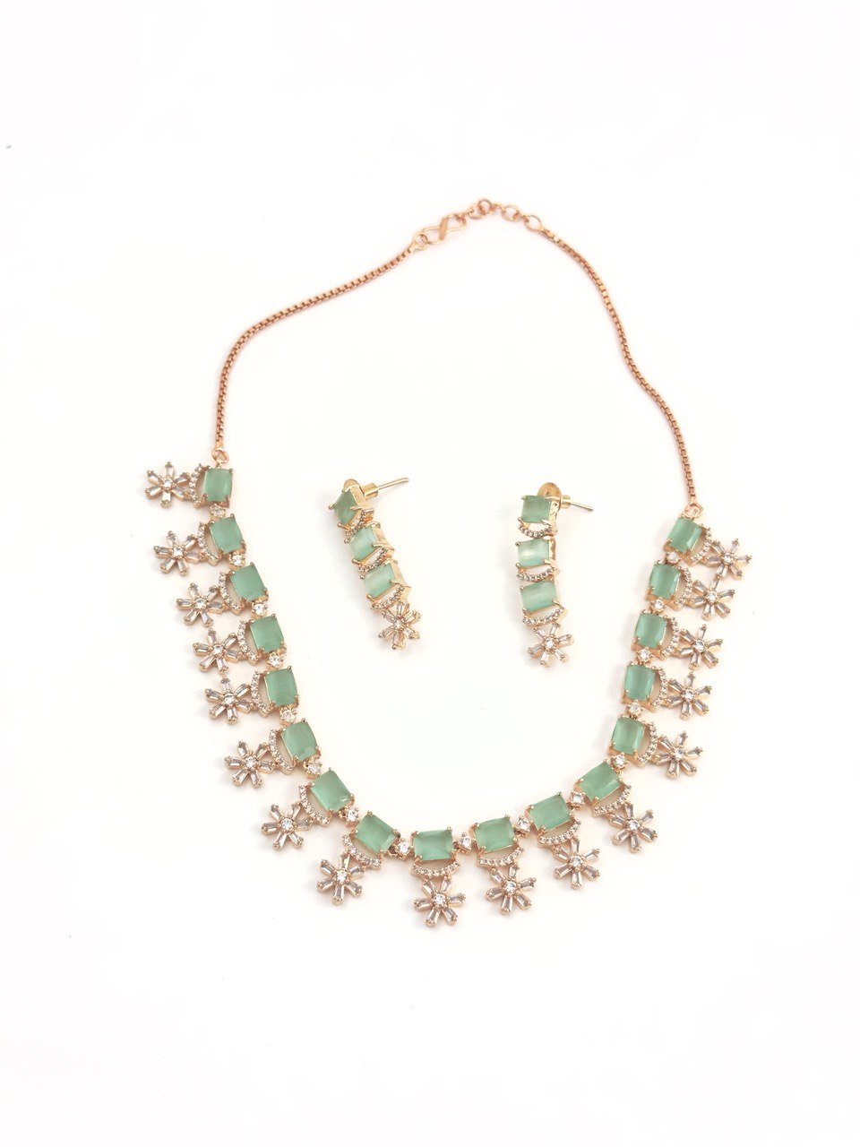 mint American Diamond Necklace set