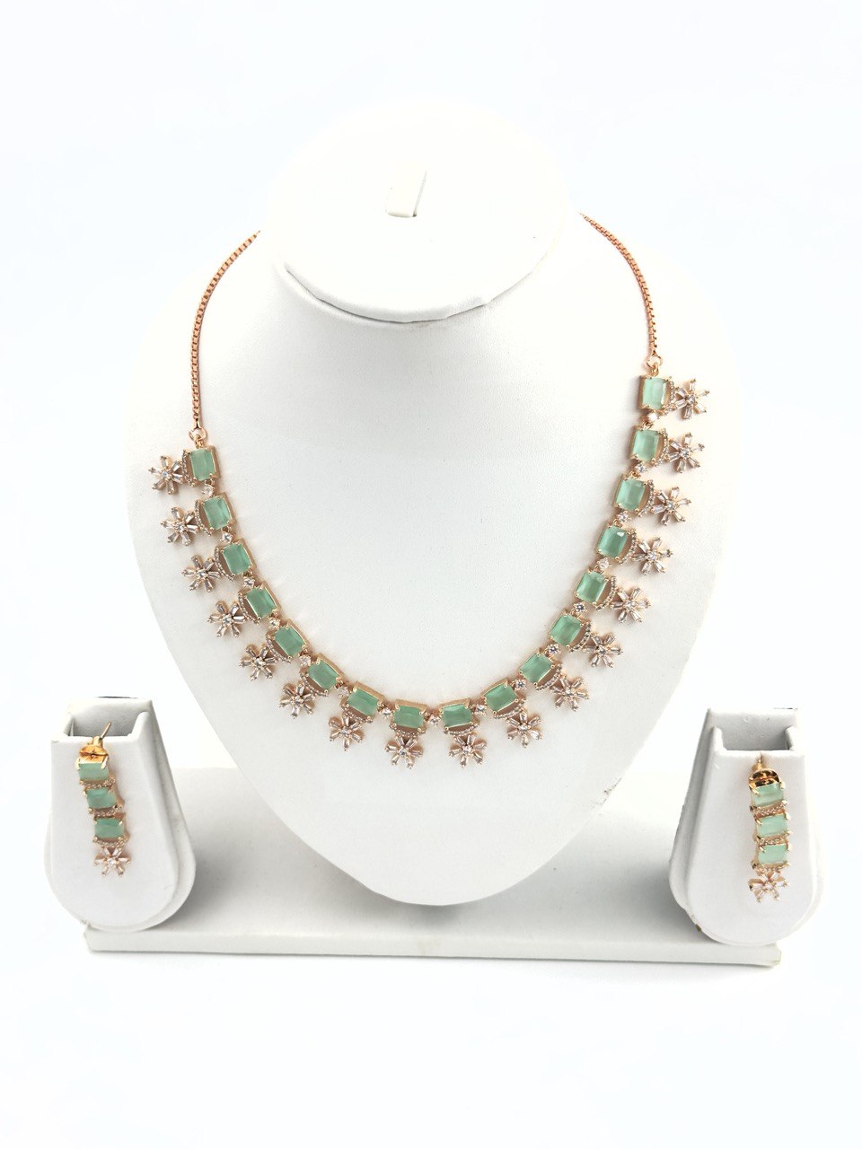 mint American Diamond Necklace set