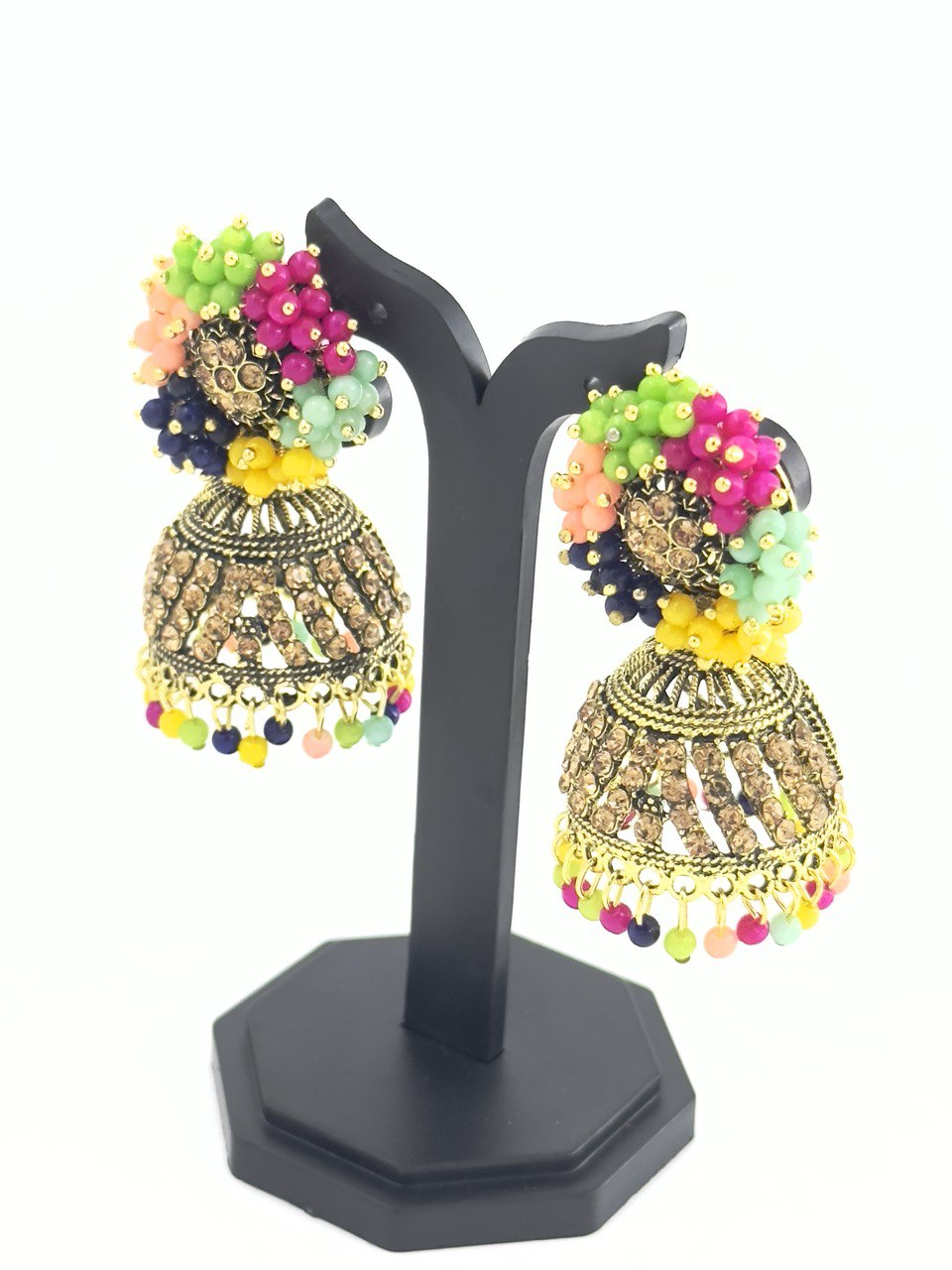 Multicolour Krish Jhumkis