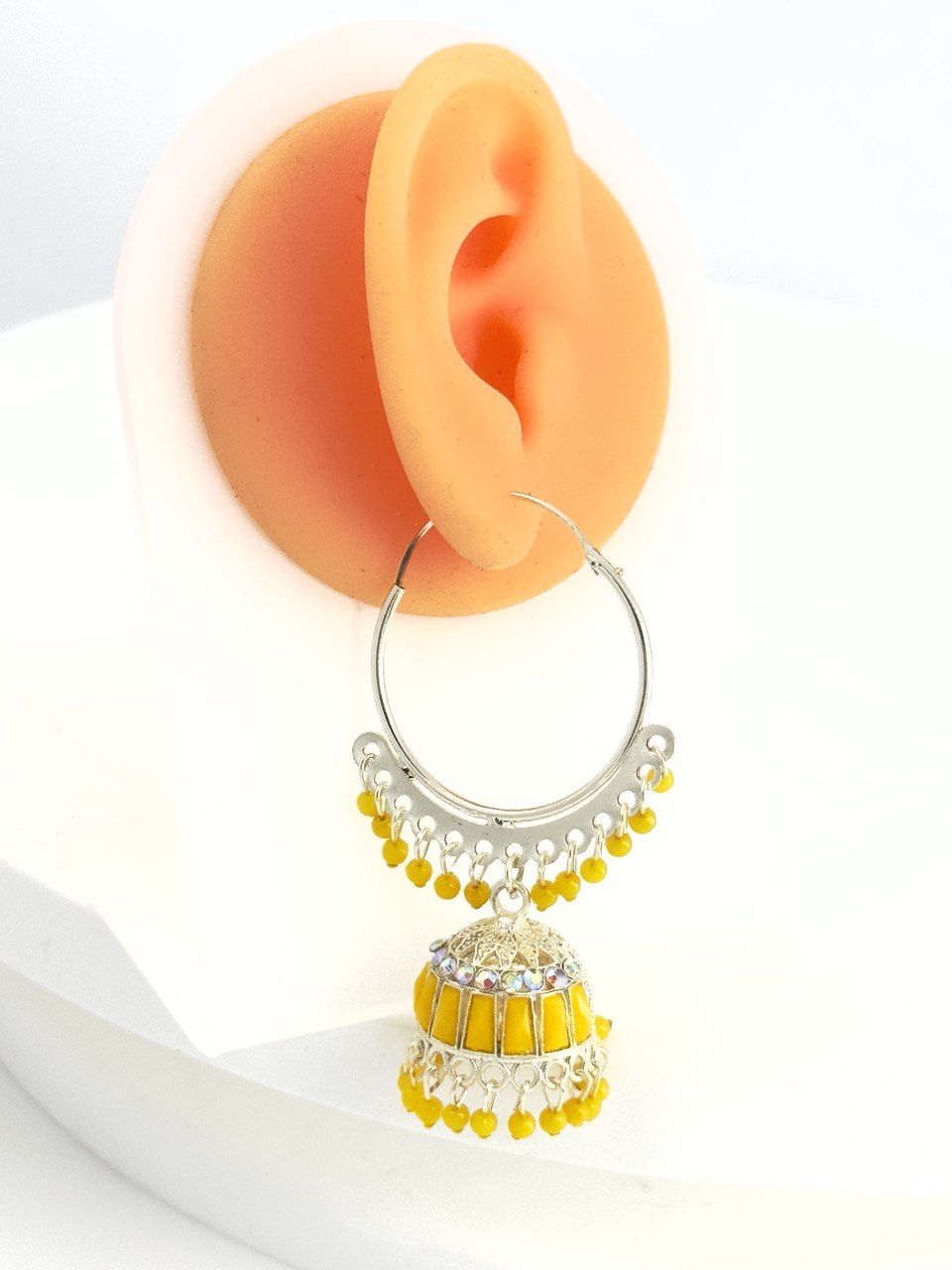 Yellow Aadhya Jhumkis