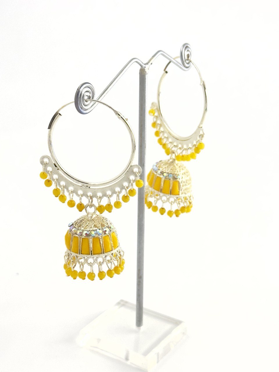 Yellow Aadhya Jhumkis