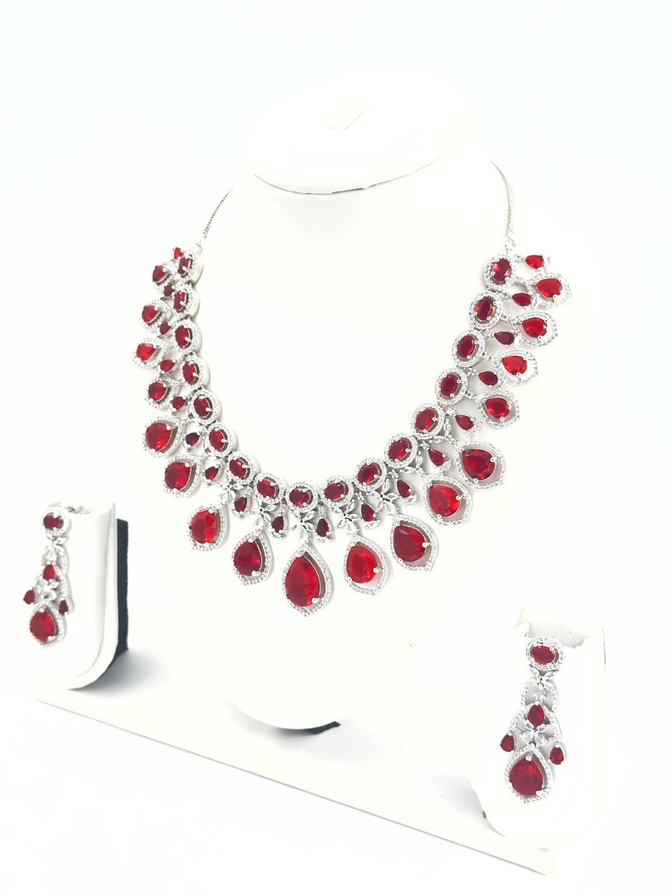 Pink American Diamond Necklace set