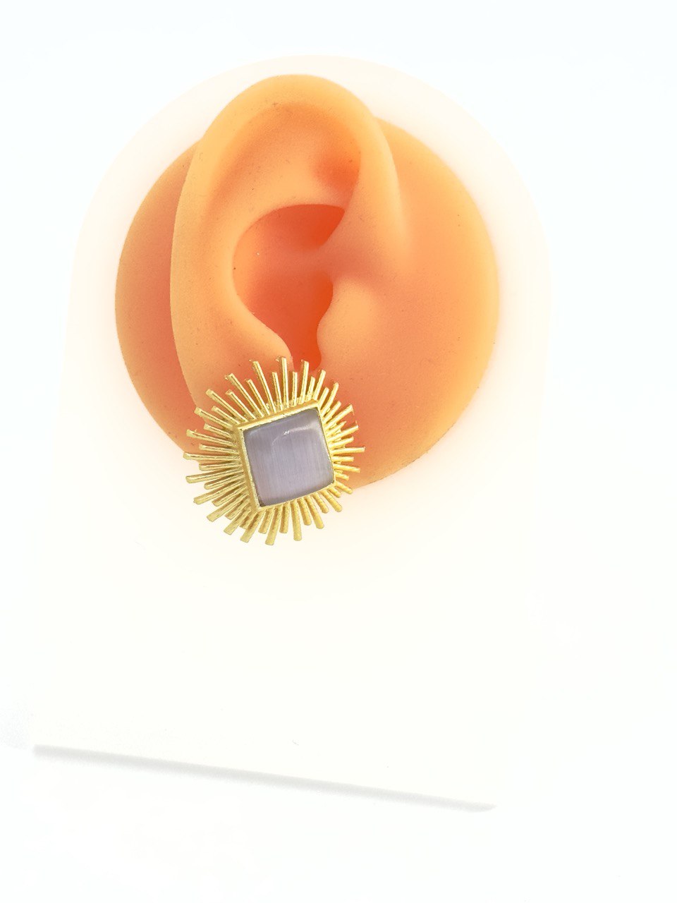 Grey gold plated studs