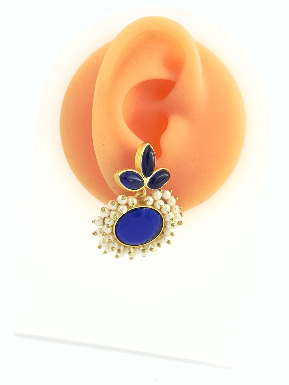 Blue gold plated studs