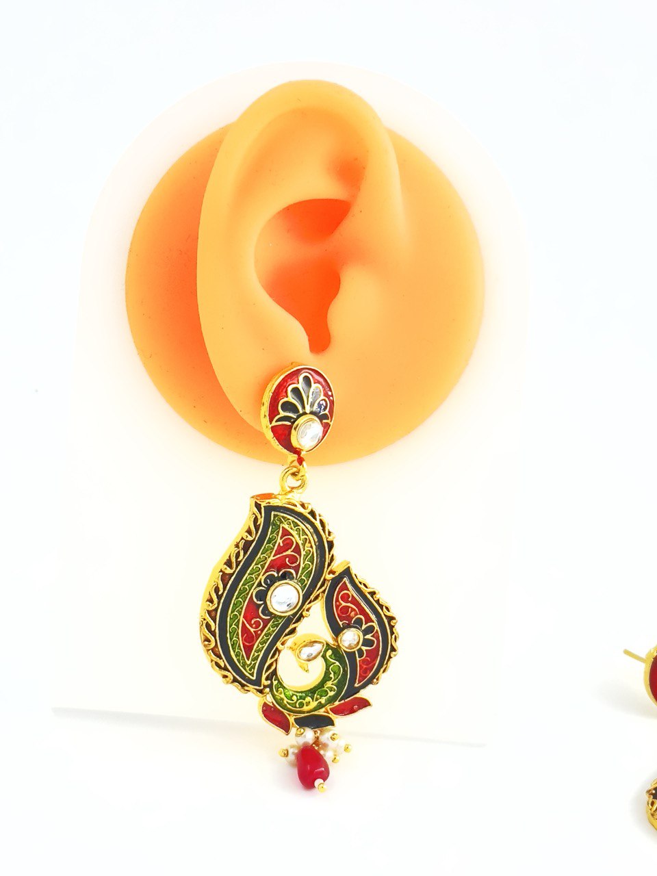 Multicolour Meenakari dangler