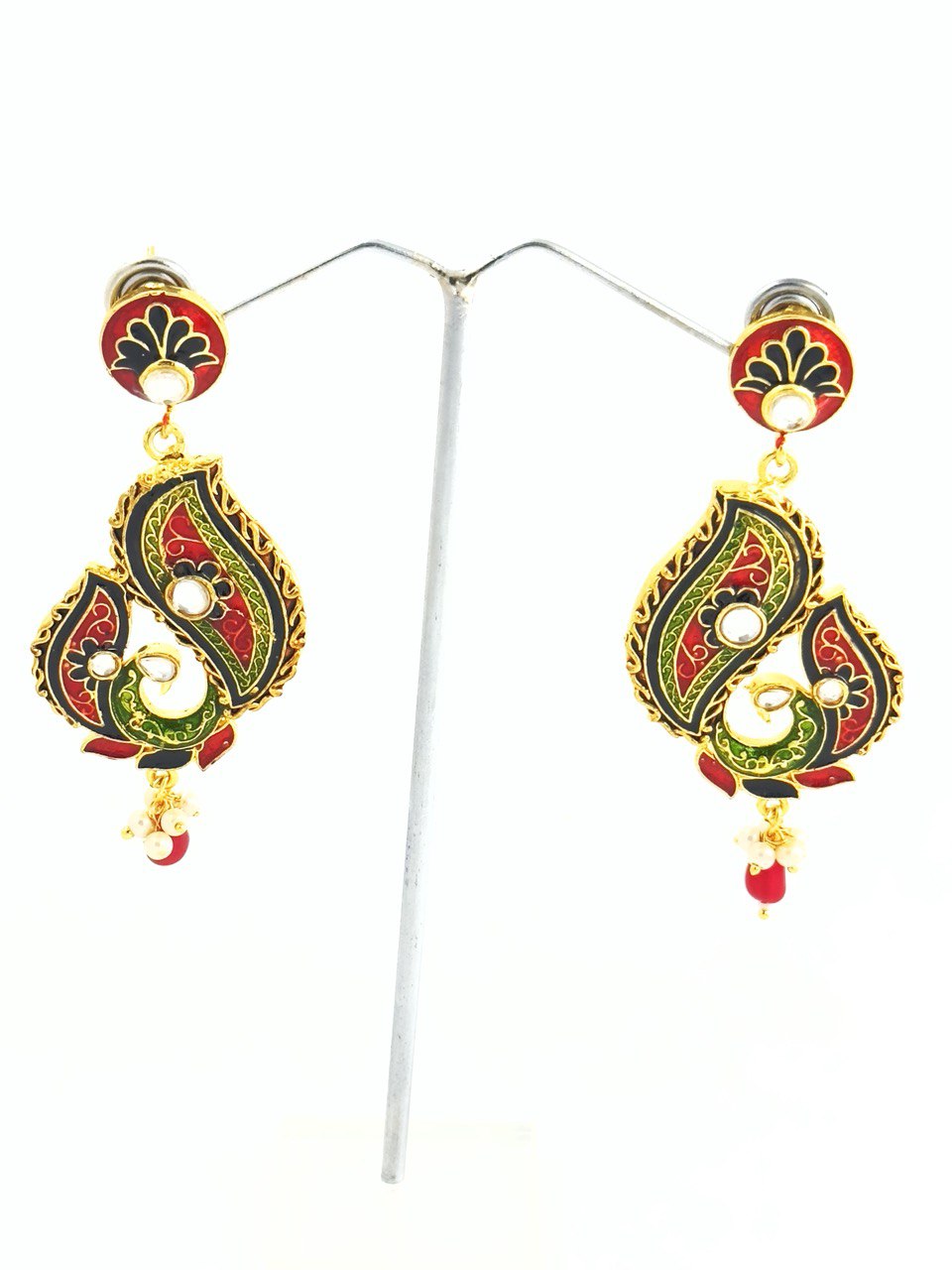 Multicolour Meenakari dangler