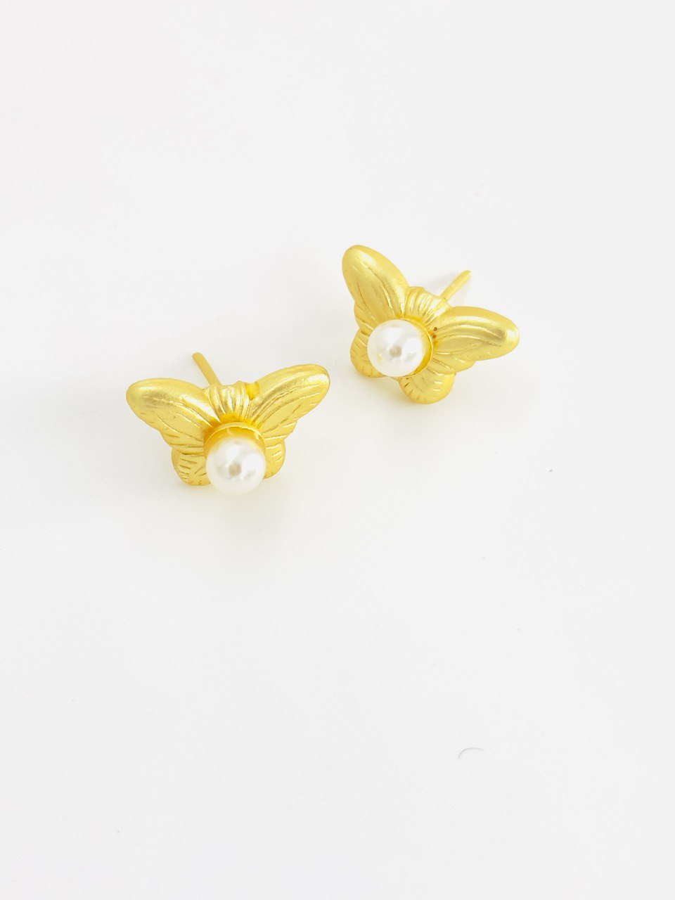 Pearl Gold plated studs