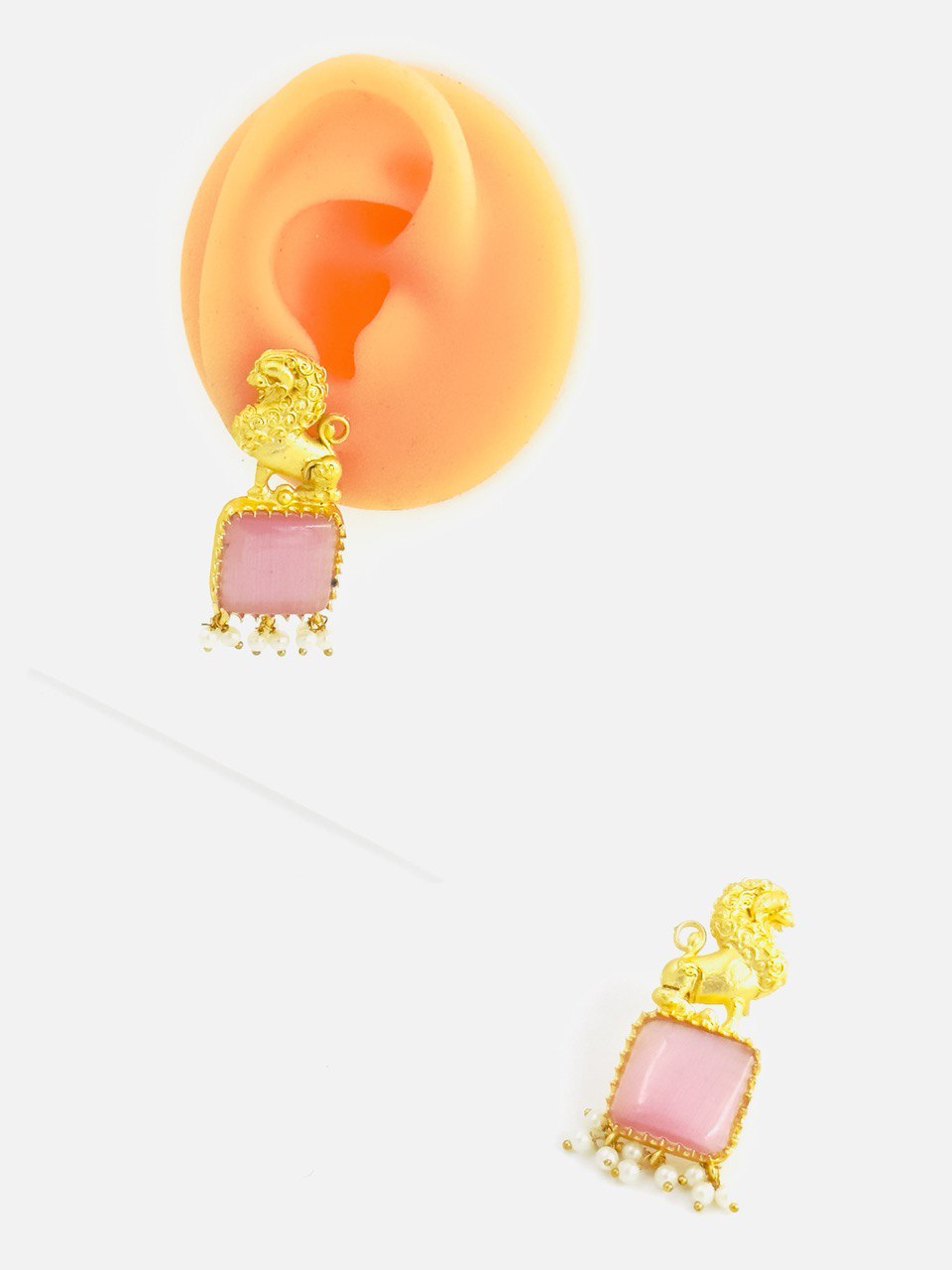 Pink Gold plated dangler