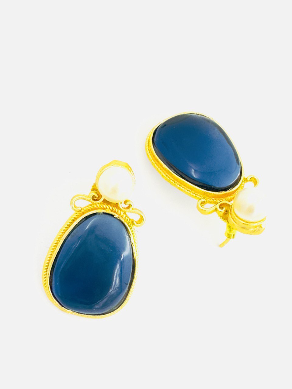 Blue Gold plated studs