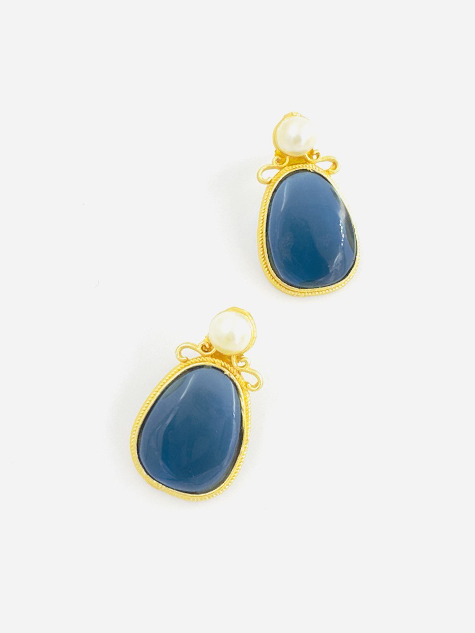 Blue Gold plated studs