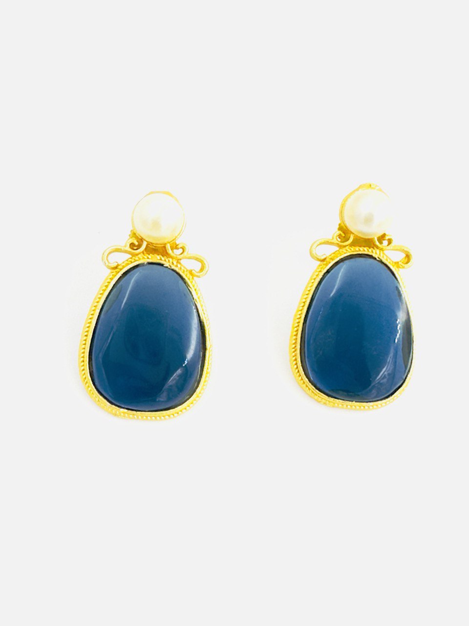 Blue Gold plated studs